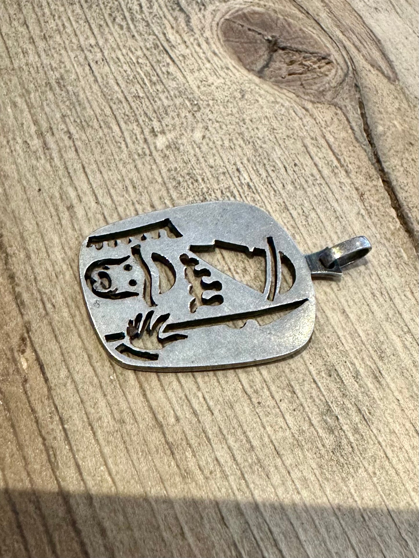 Vintage Tribal Design 925 Silver Pendant