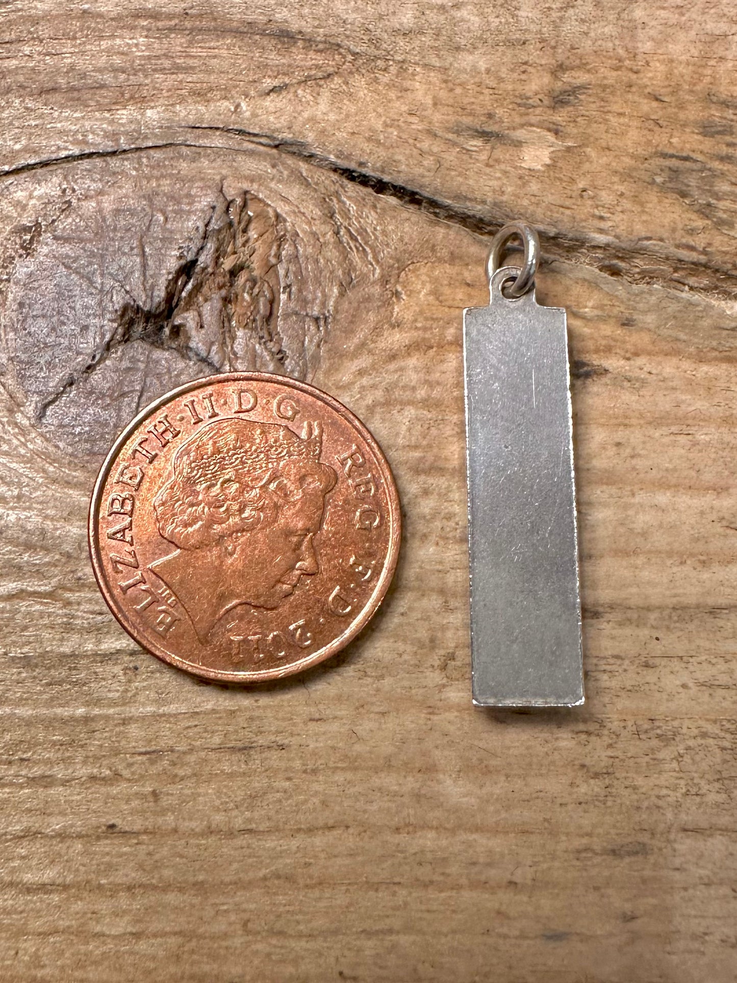 Vintage 1979 Ingot AJ Maker 925 Silver Pendant