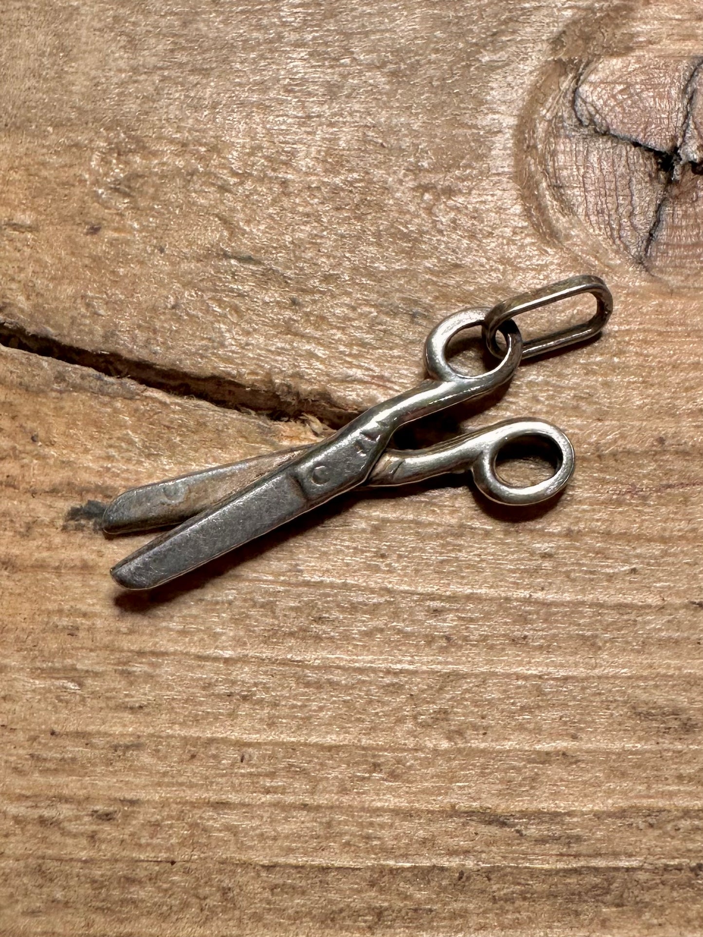 Vintage Scissors Italy 925 Silver Charm Pendant