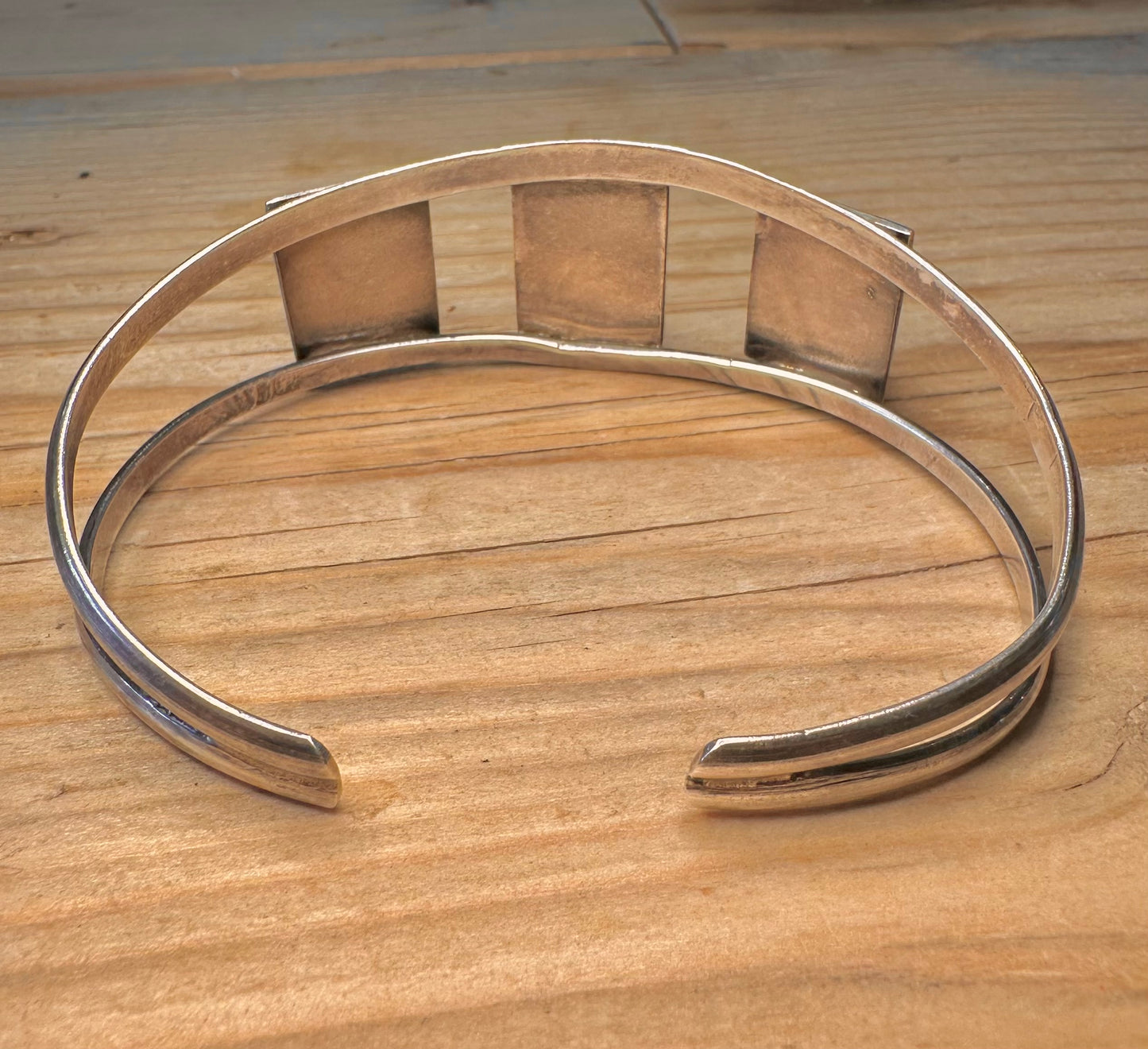 Vintage Opal 925 Sterling Silver Cuff Bangle