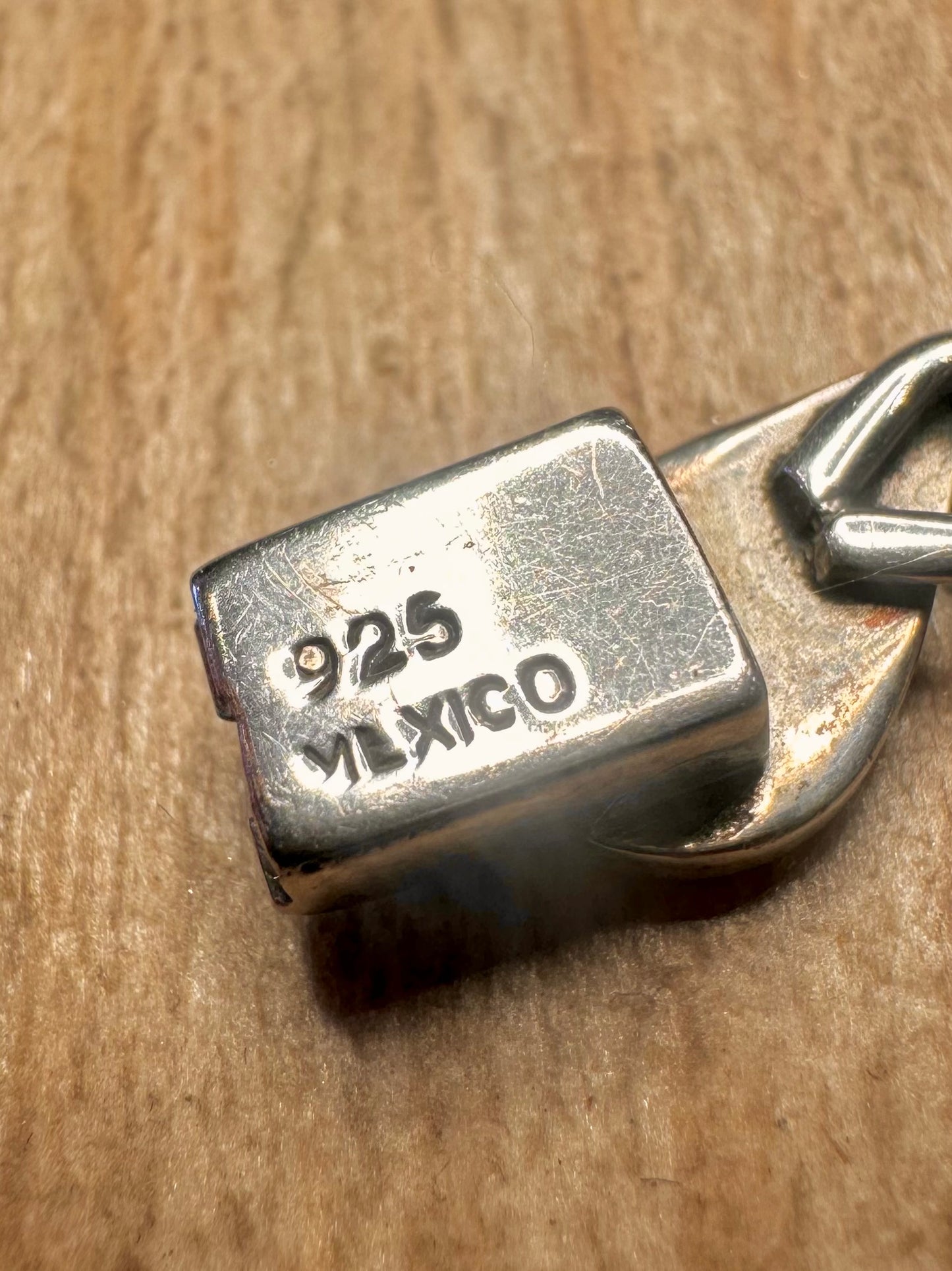 Abstract Modernist Link 925 Sterling Silver 925 Sterling Silver Mexico 7 inch Bracelet