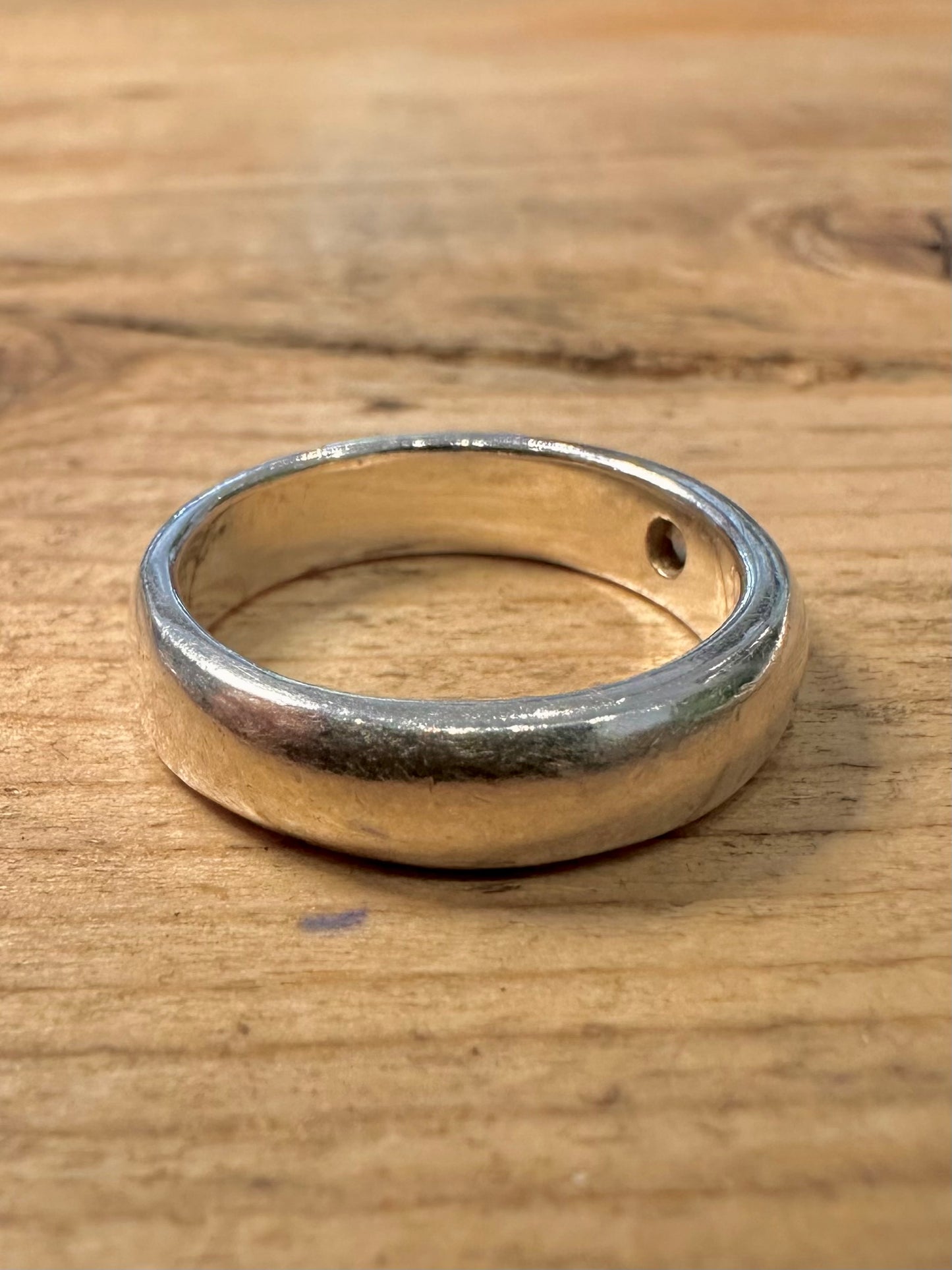 Vintage CZ Band 925 Silver Size N1/2 Ring