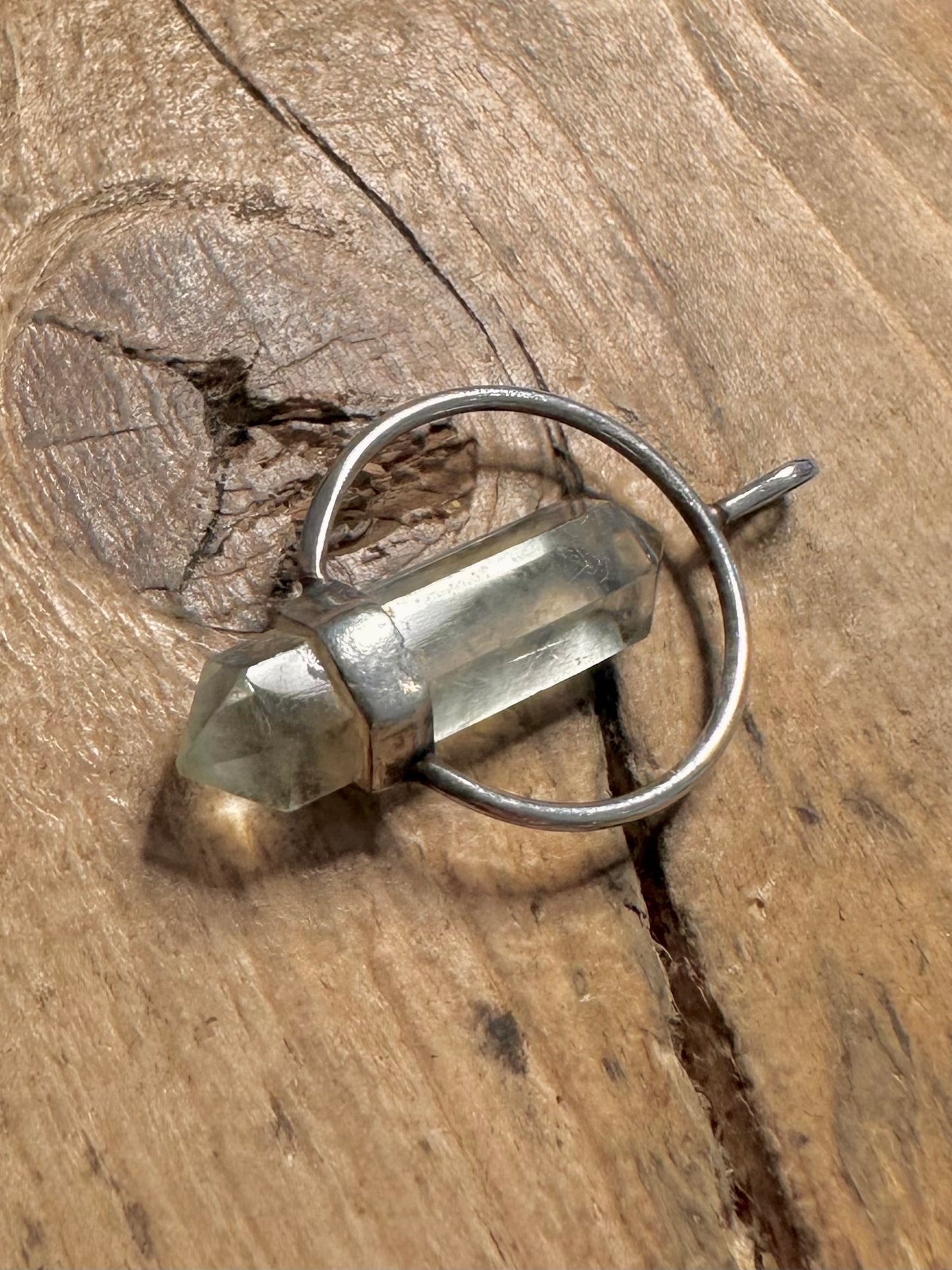 Modern Quarts Circle 925 Silver Pendant