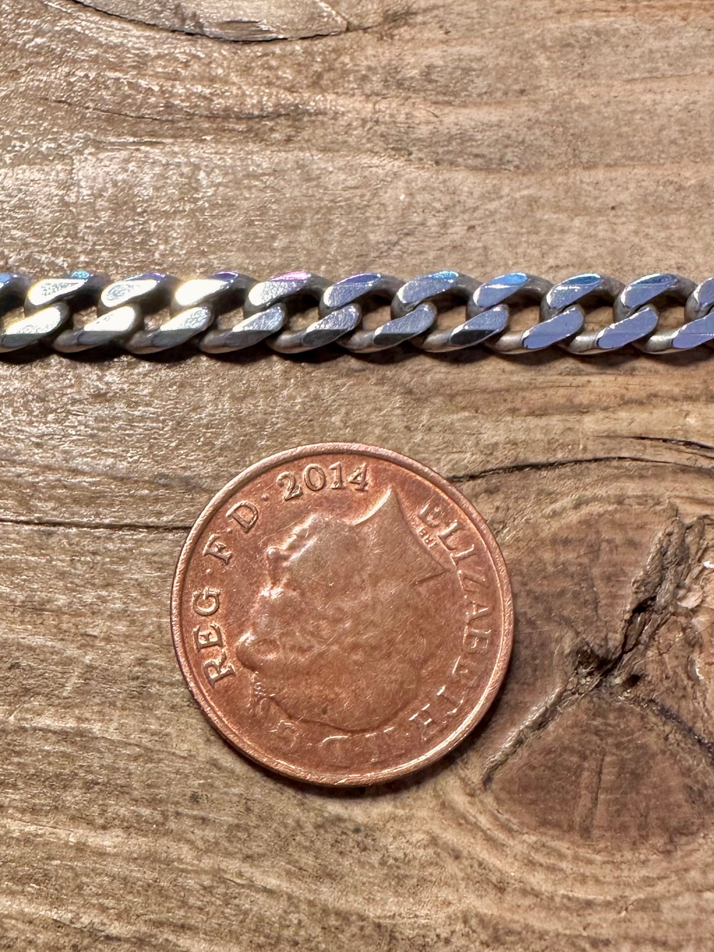 Vintage Curb Chain 925 Silver 20 inch Necklace