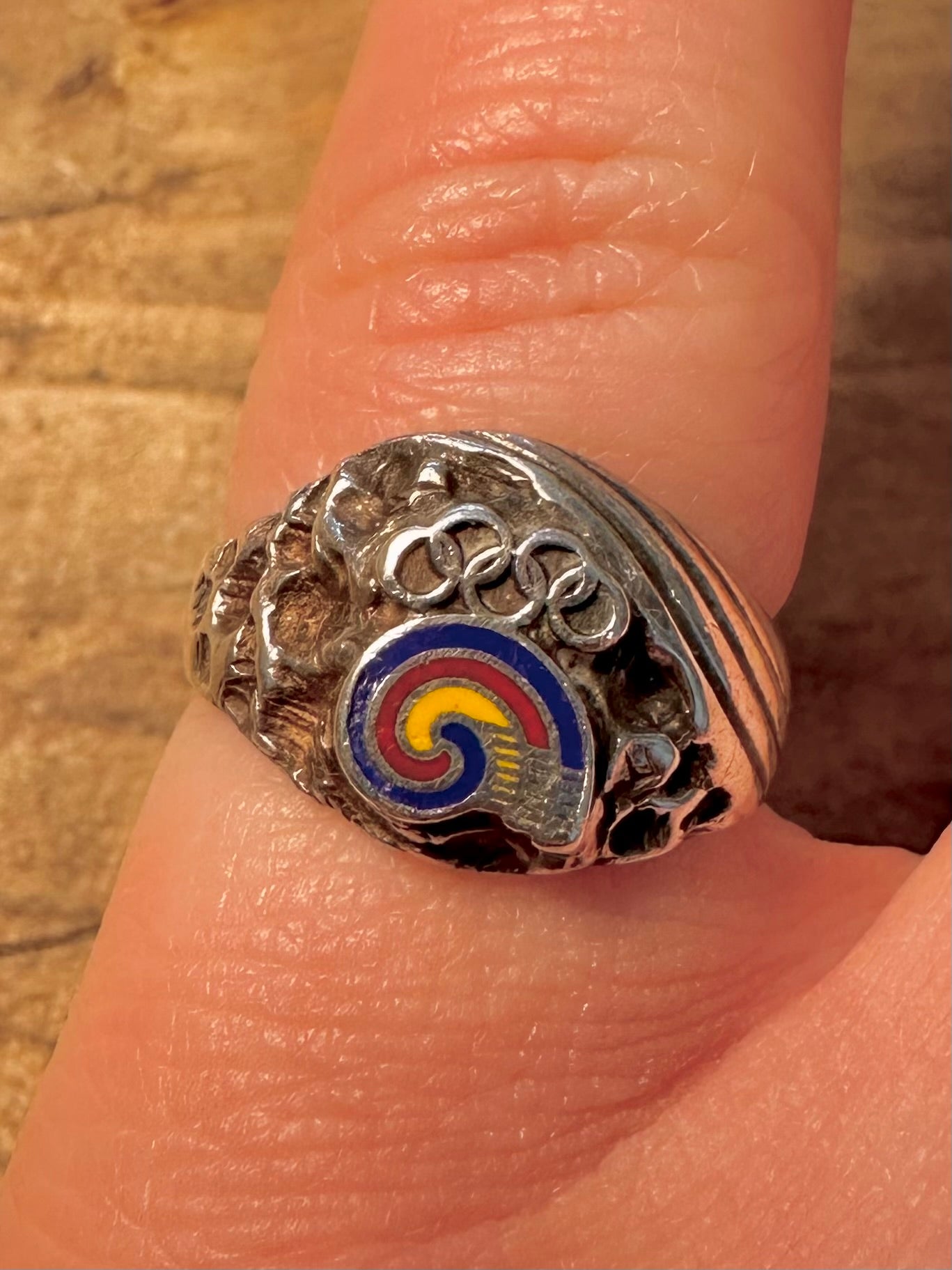 Vintage 1983 Seoul Olympics 925 Silver Size K Ring
