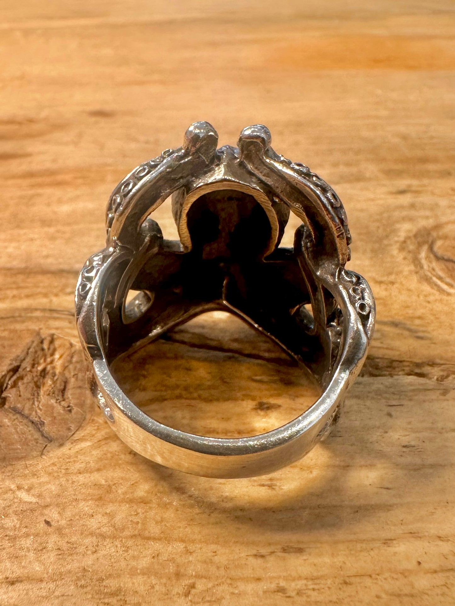 Vintage Large Octopus 925 Silver Size W1/2 Ring