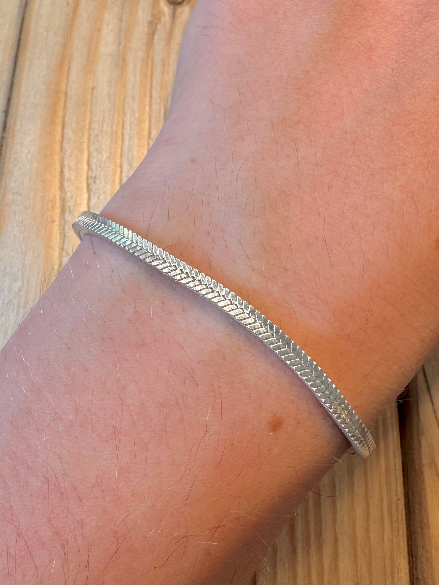 Modern Fox Tail Chain 925 Silver 7 inch Bracelet