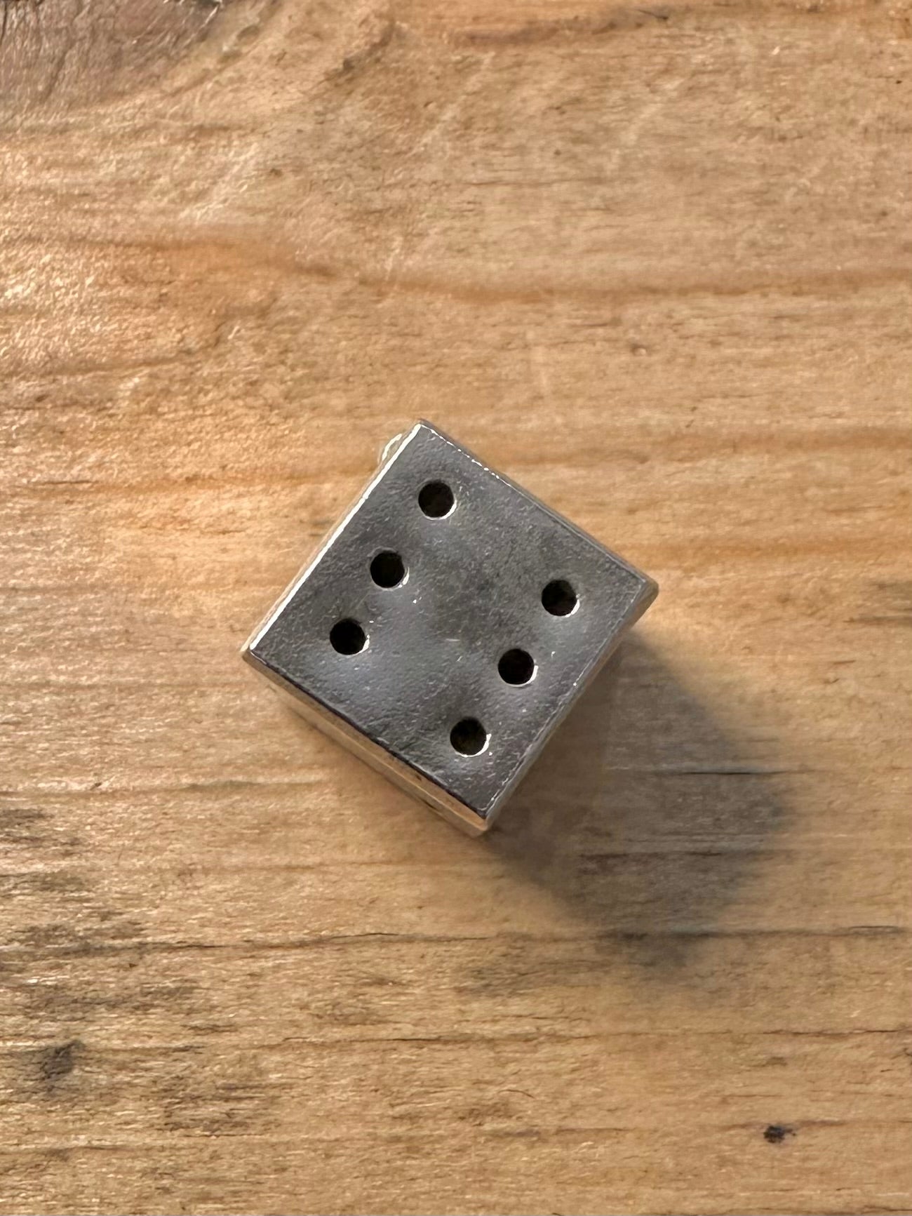 Vintage Dice 925 Silver Charm Pendant