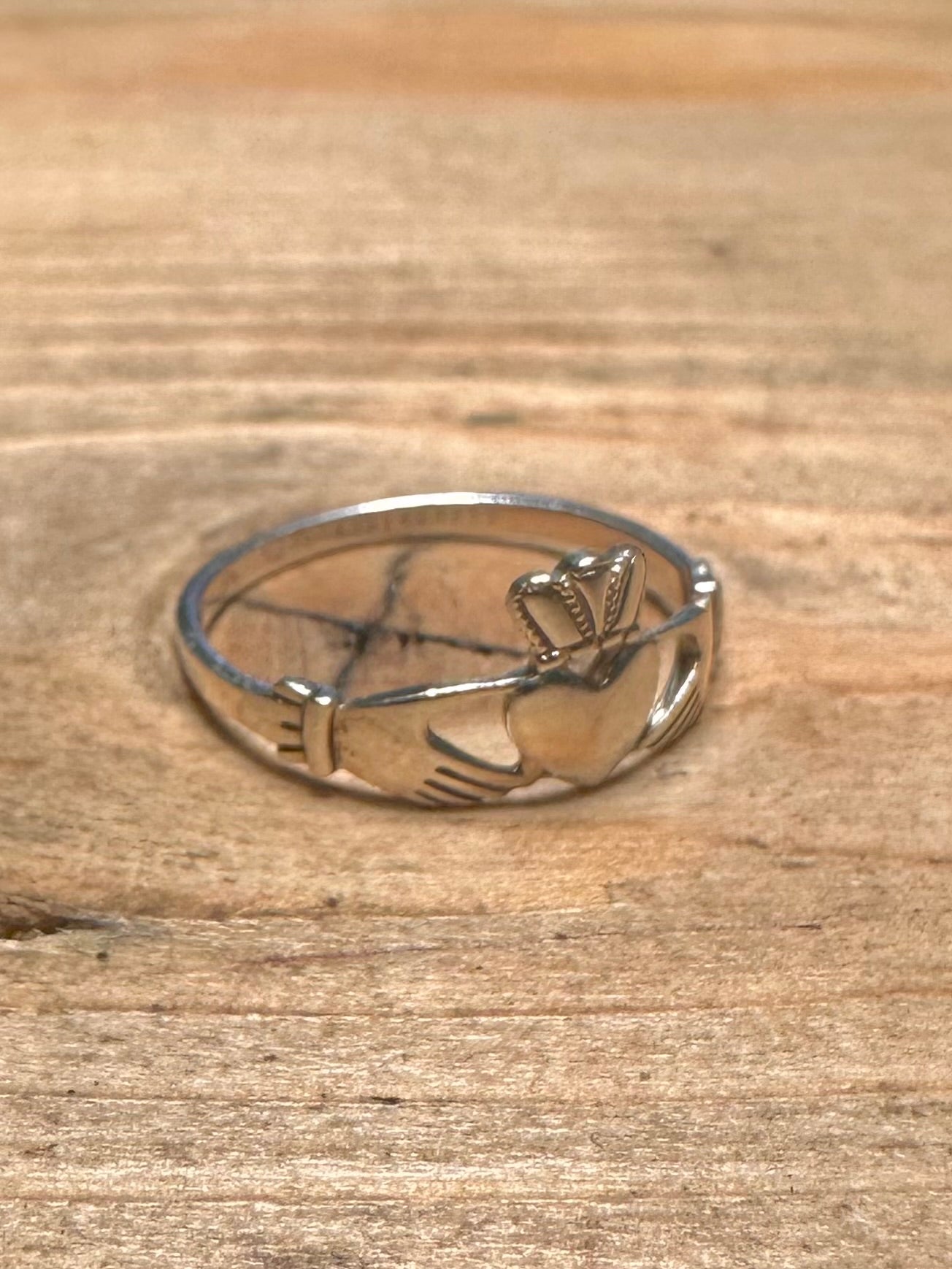 Vintage Claddagh 925 Silver Size S Ring