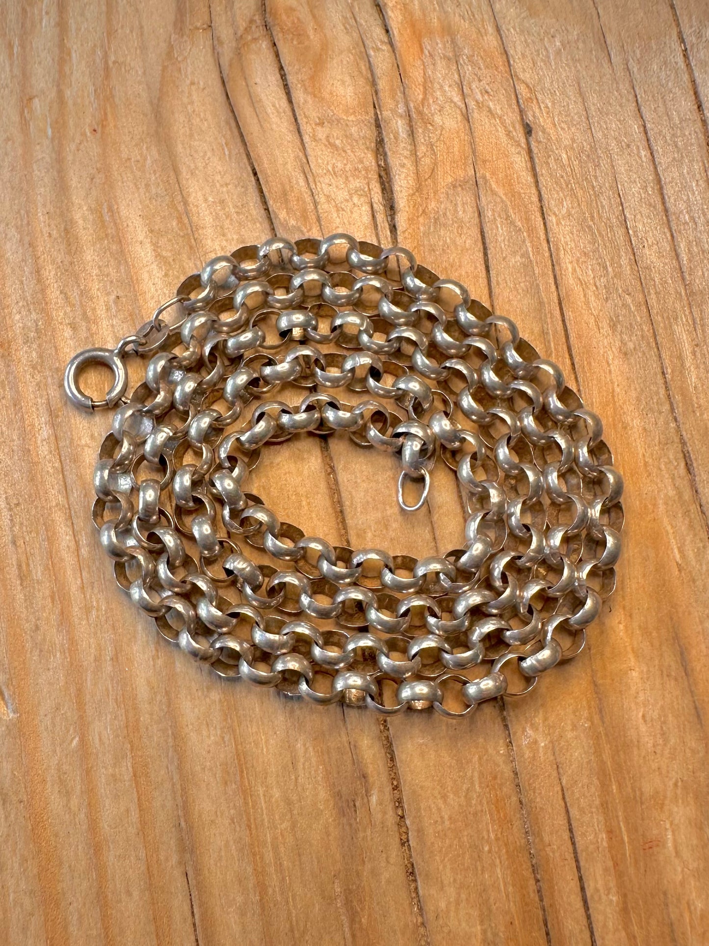 Vintage Belcher Chain Italy 925 Silver 20.5 inch Necklace