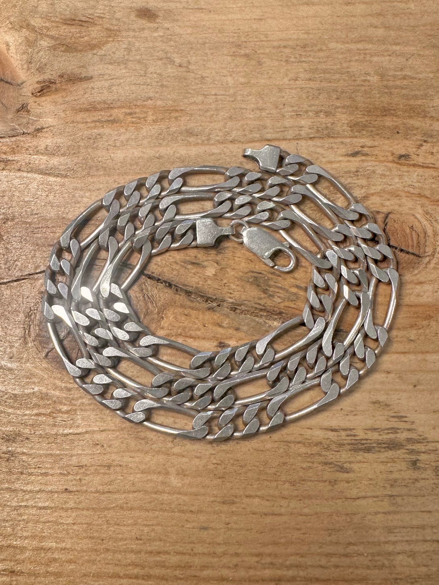 Vintage Figaro Chain 925 Silver 20.5 inch Necklace