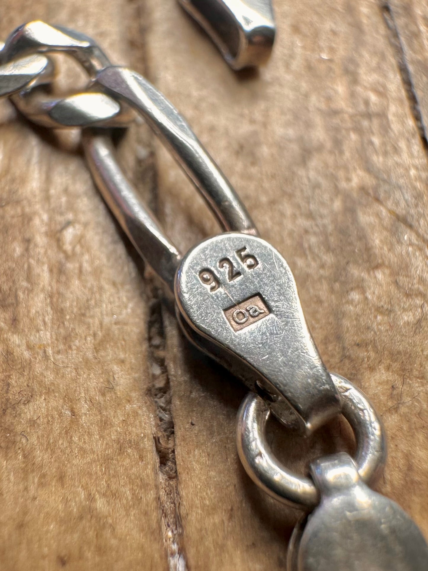 Figaro Chain 925 Sterling Silver 7 inch Bracelet