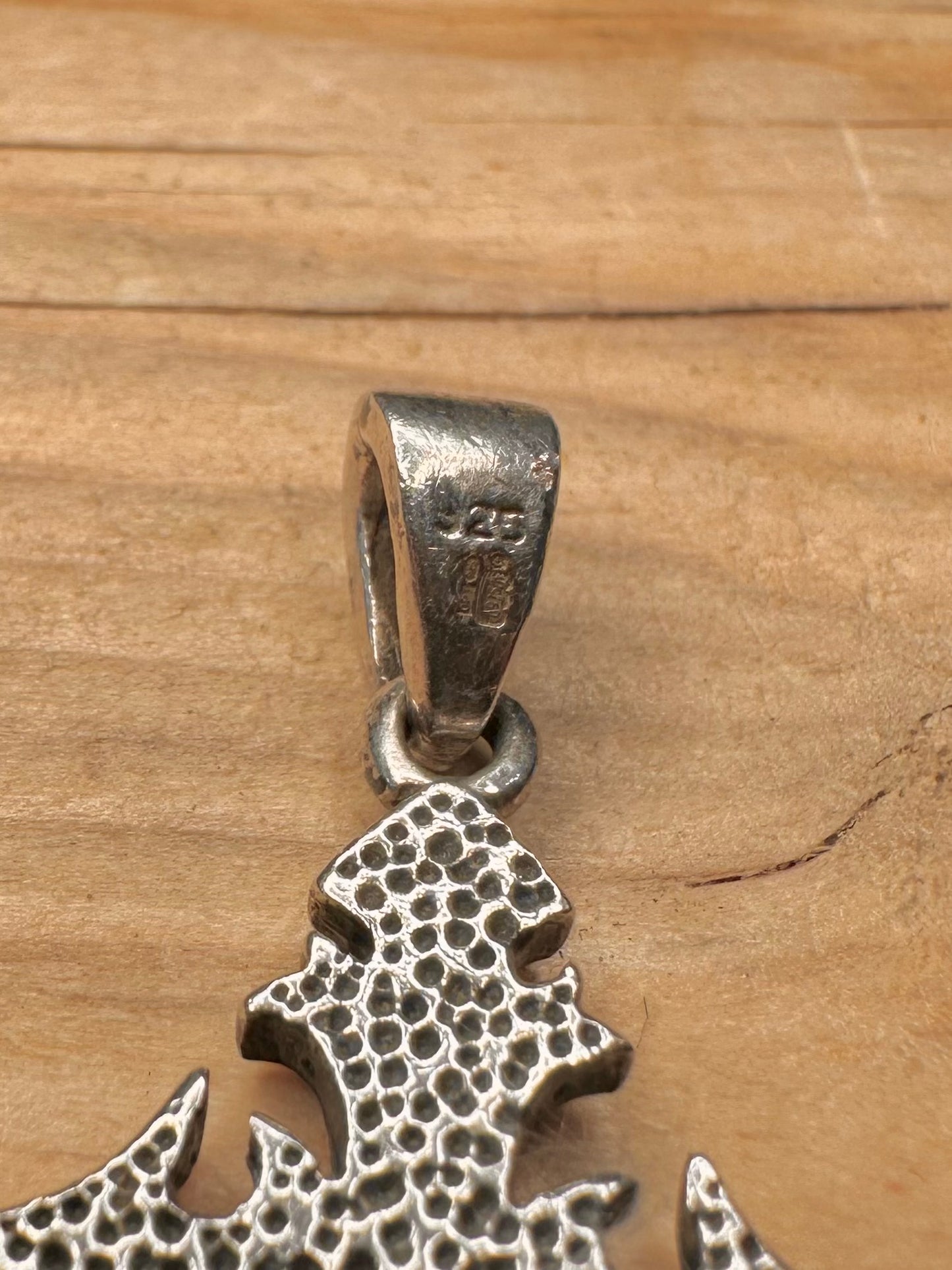 Vintage Gothic Cross 925 Sterling Silver Pendant