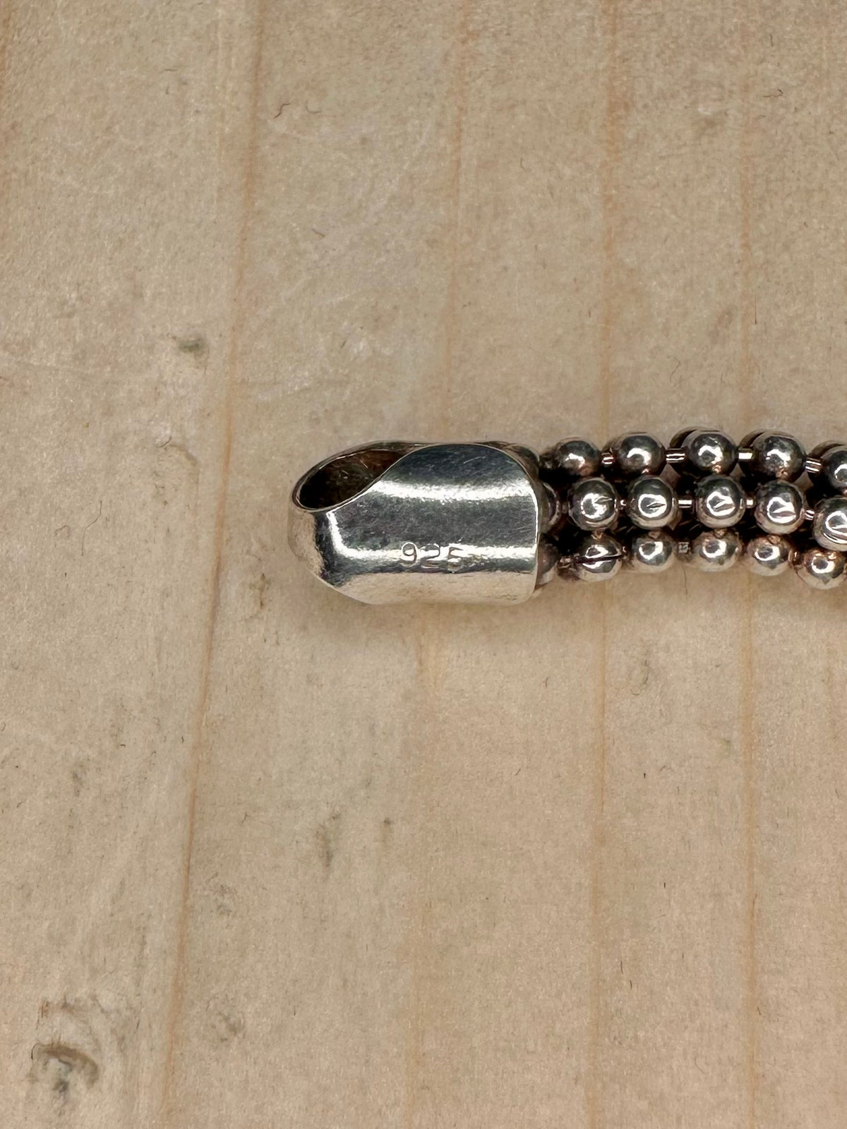 Popcorn Link 925 Sterling Silver 7.4 inch Bracelet