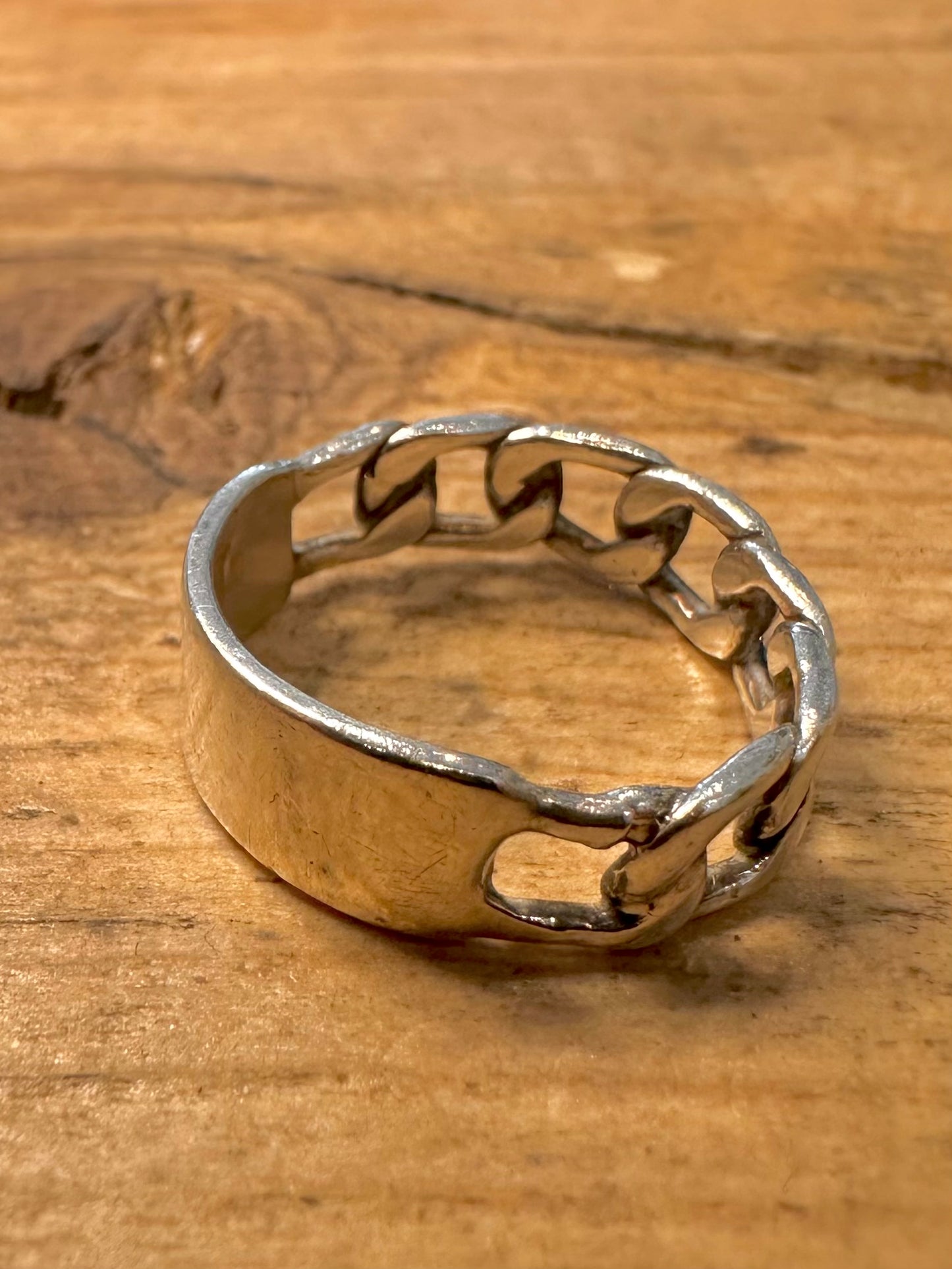 Vintage Cable Style 925 Silver Size K Ring