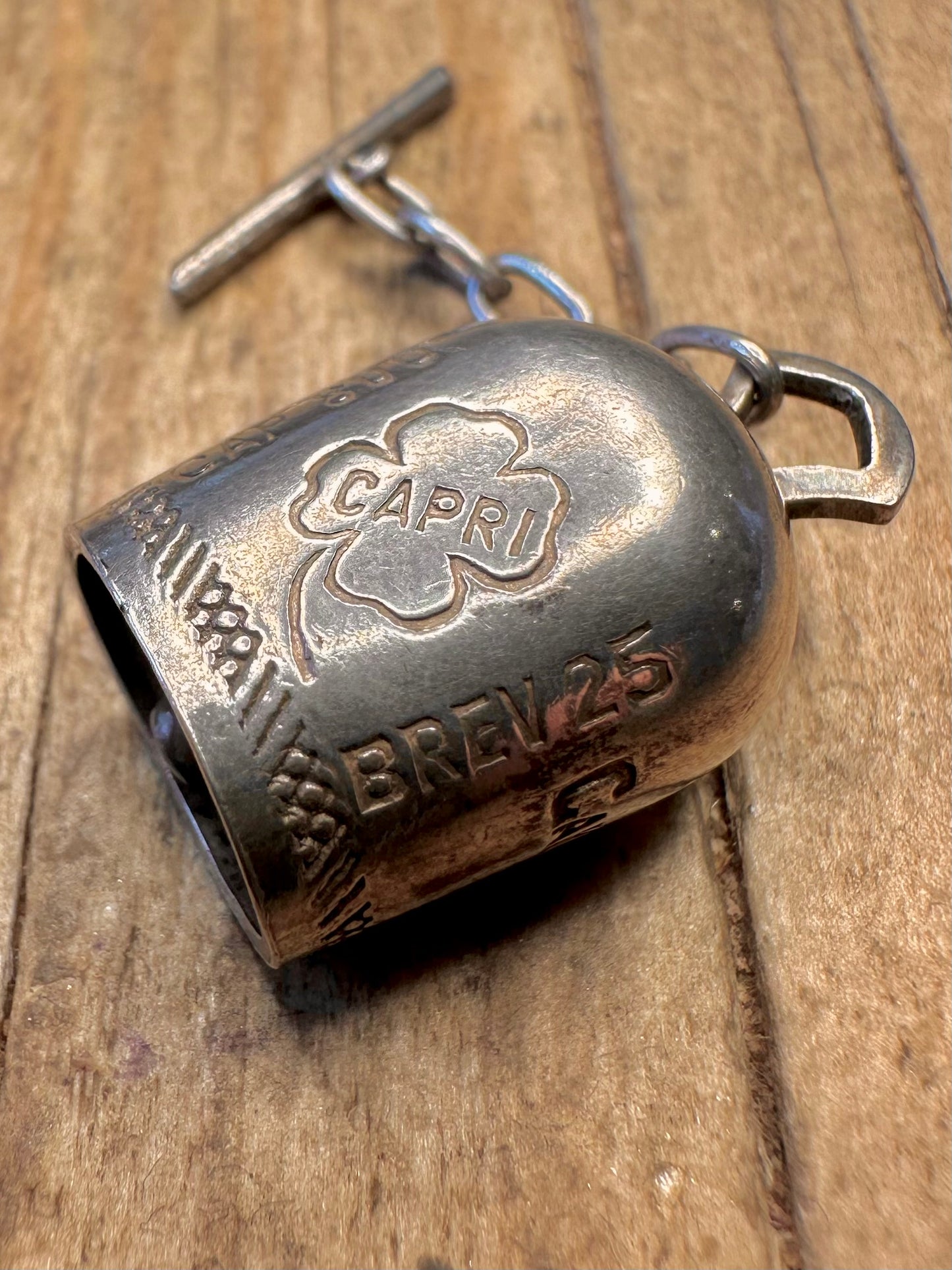 Campanina della Fortuna Lucky Bell of San Michele Capri 800 Silver Charm Pendant
