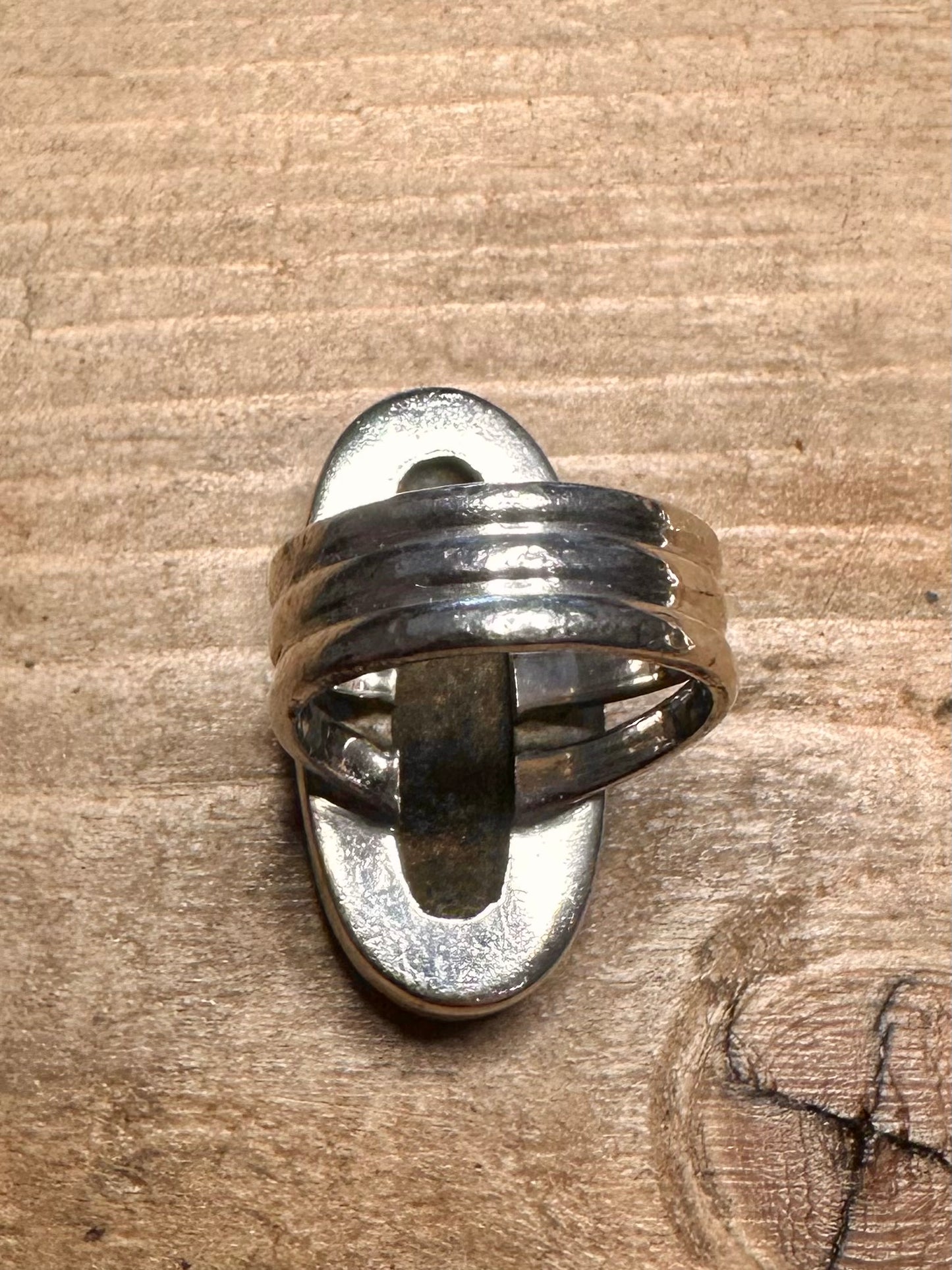 Vintage Elongated Red Agate 925 Silver Size M Ring