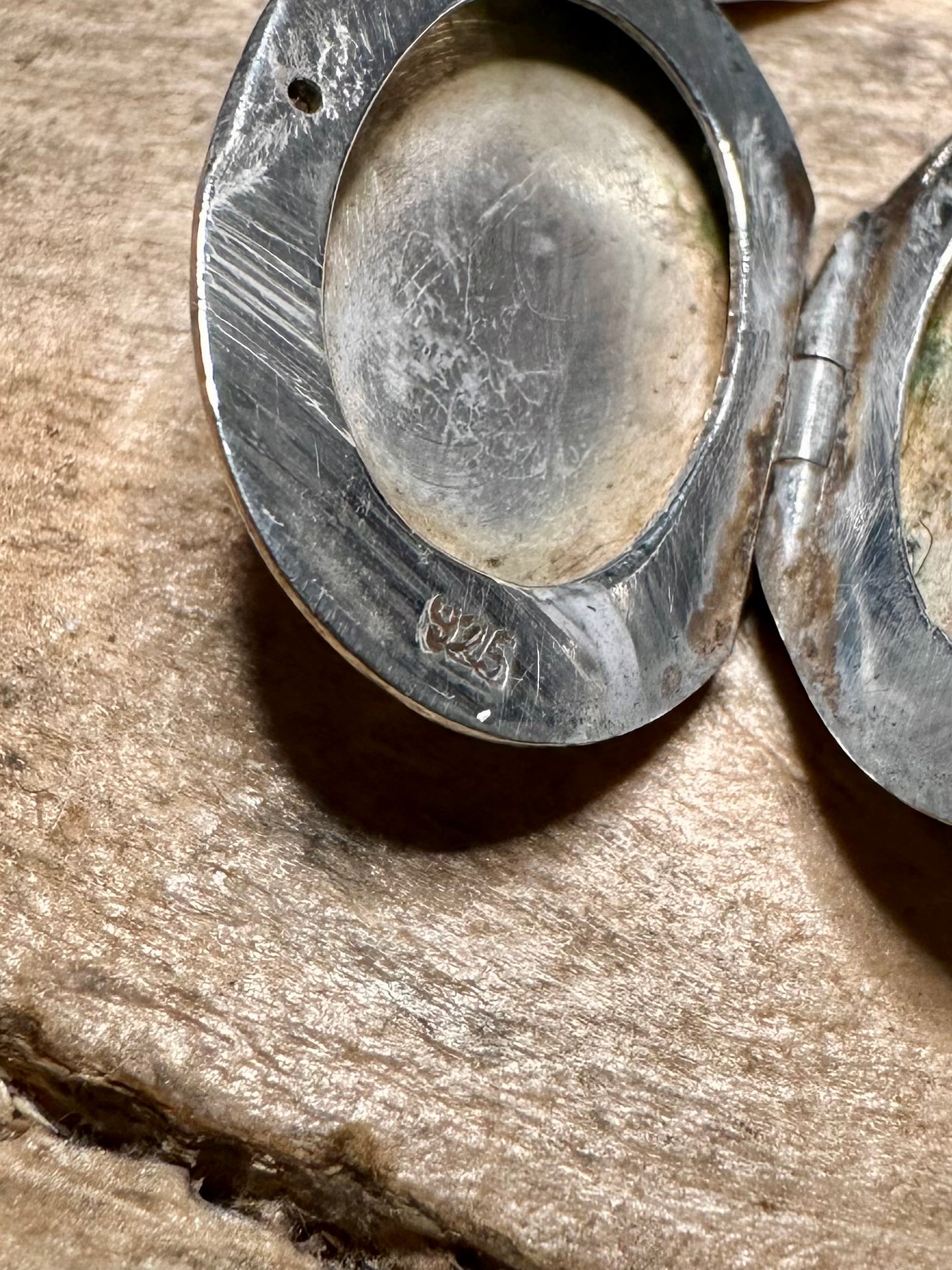 Vintage Engraved Oval Locket 925 Silver Pendant