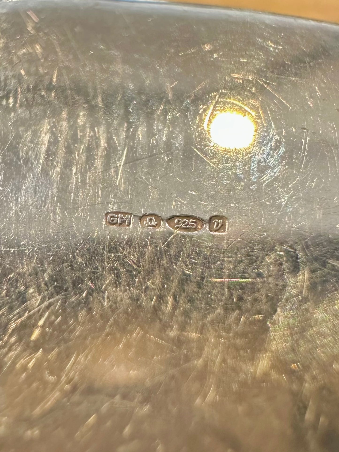 Vintage 1995 Engraved Elongated Pill Box 925 Silver Collectables