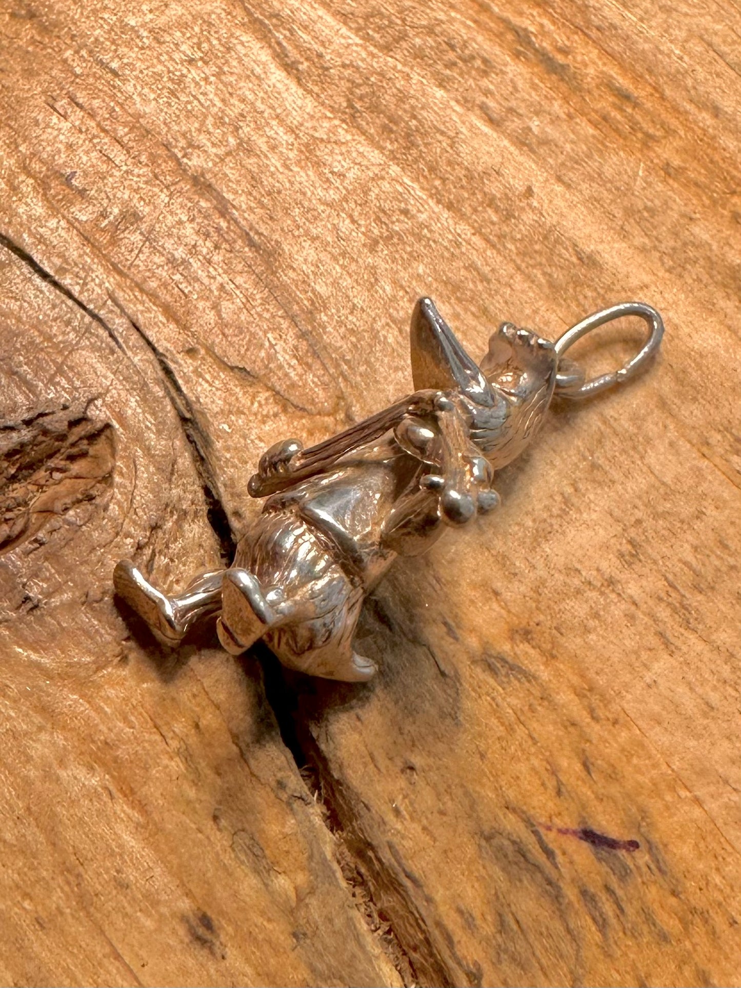 Vintage 1974 Donald Duck Violin 925 Silver Pendant