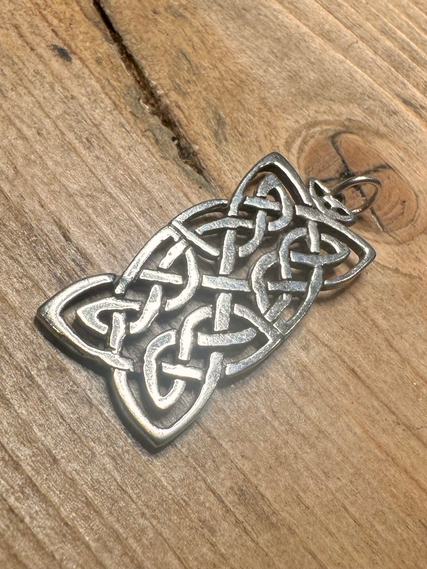 Vintage Celtic Rectangle 925 Silver Pendant