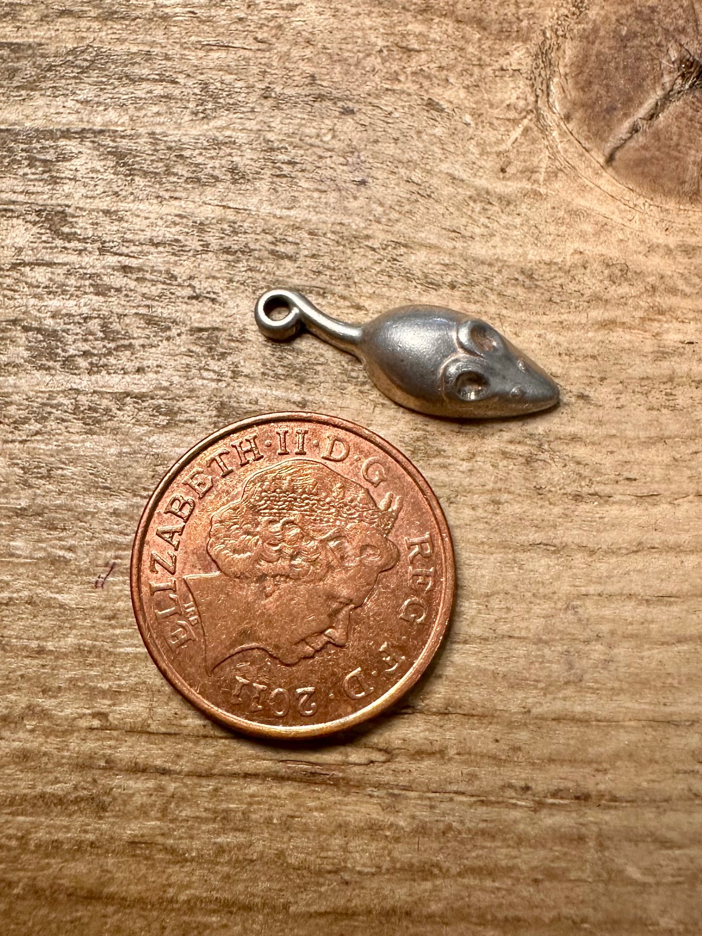 Vintage Mouse 925 Silver Pendant