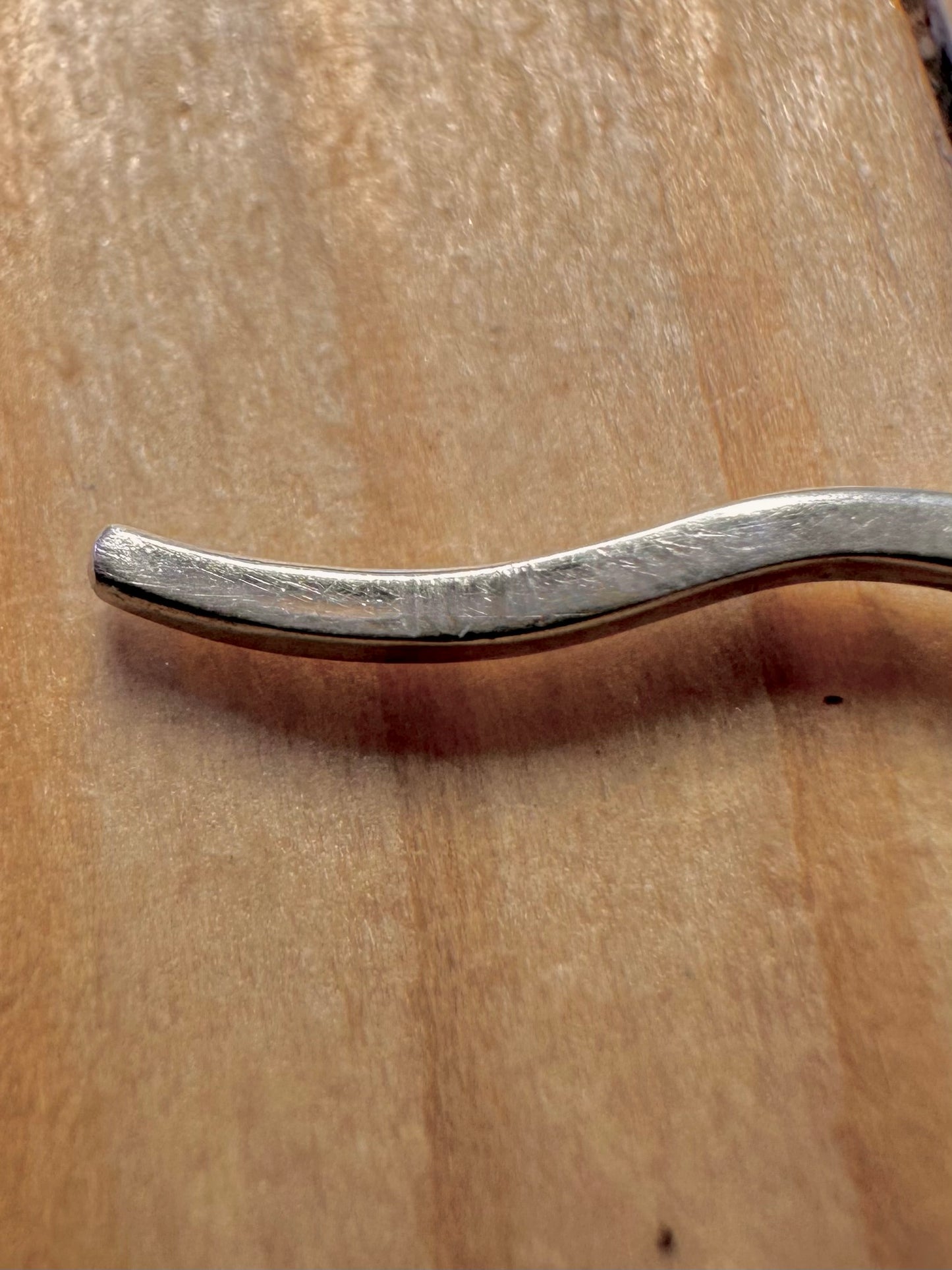 Vintage Bamboo Style Hoops 925 Silver Earrings