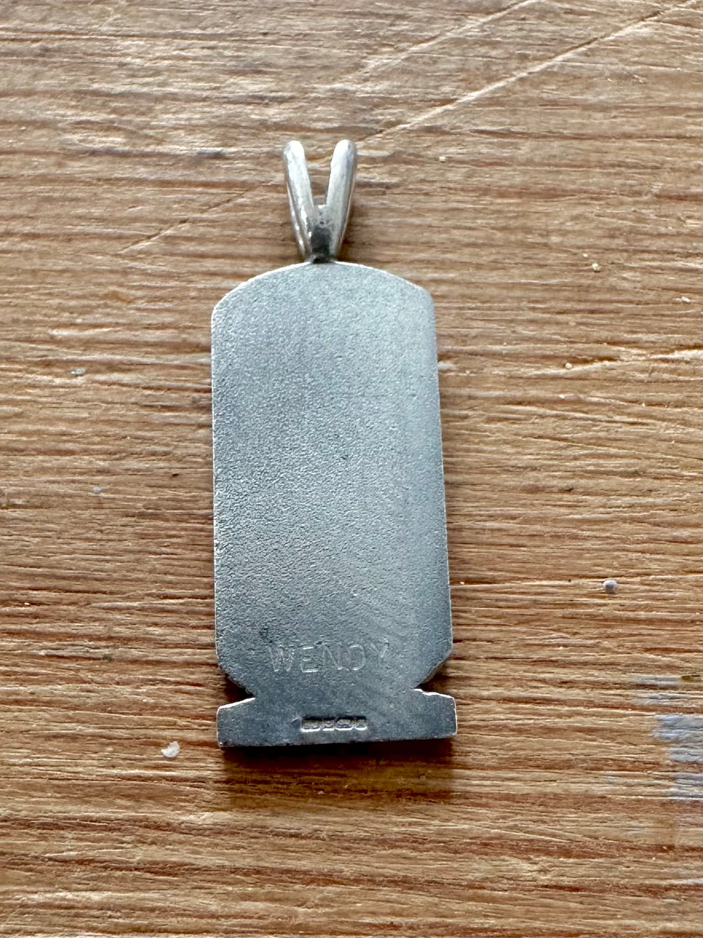 Vintage 1986 Egyptian Cartouche 925 Silver Pendant