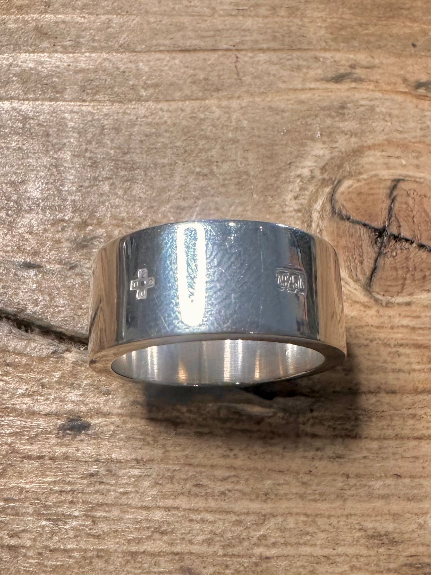 Modern 2000 Hallmarked Band 925 Silver Size S Ring