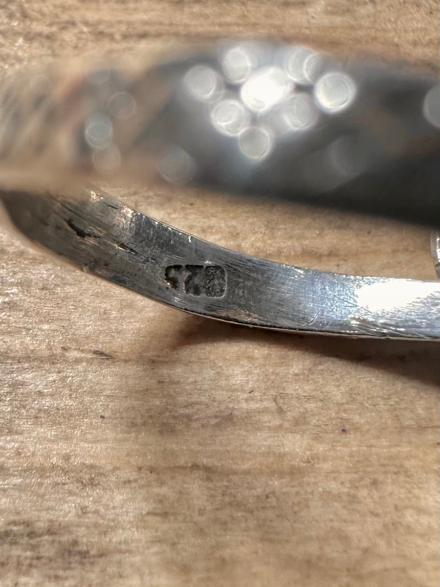 Vintage Snake Coiled 925 Silver Size P Ring