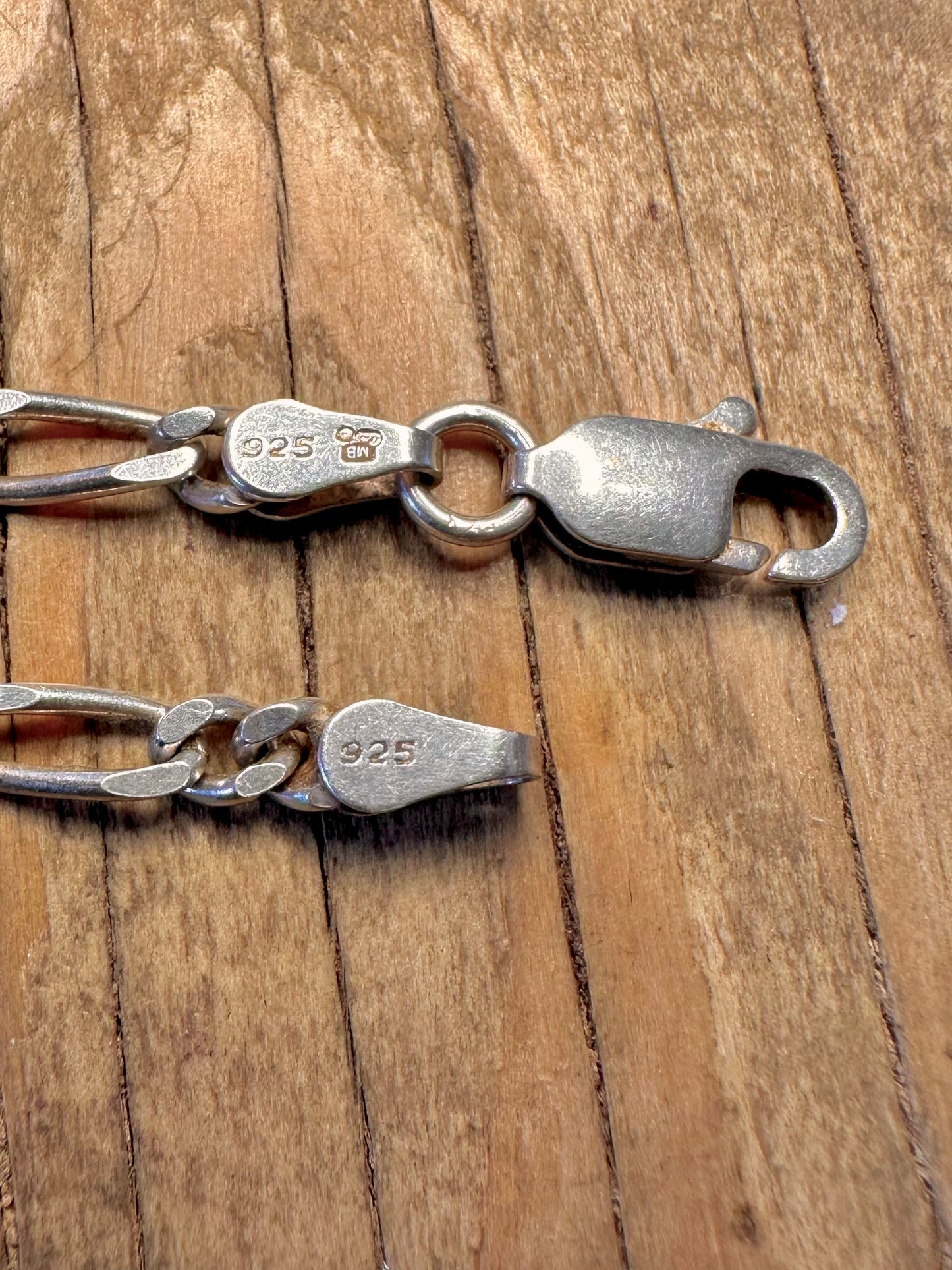 Figaro Chain Maker MB Sheffield 925 Sterling Silver 22 inch Necklace