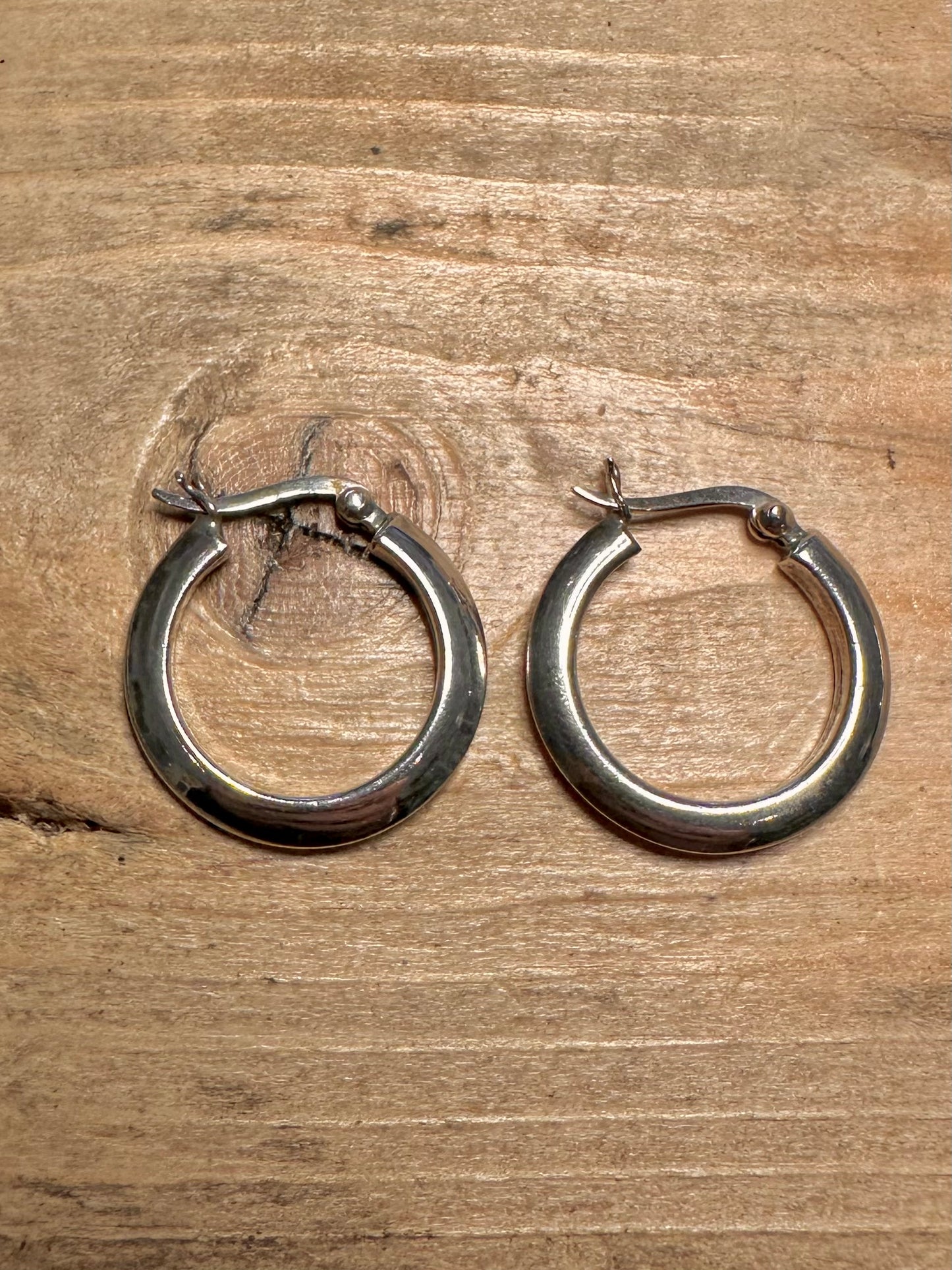 Vintage Hoops 925 Silver Earrings