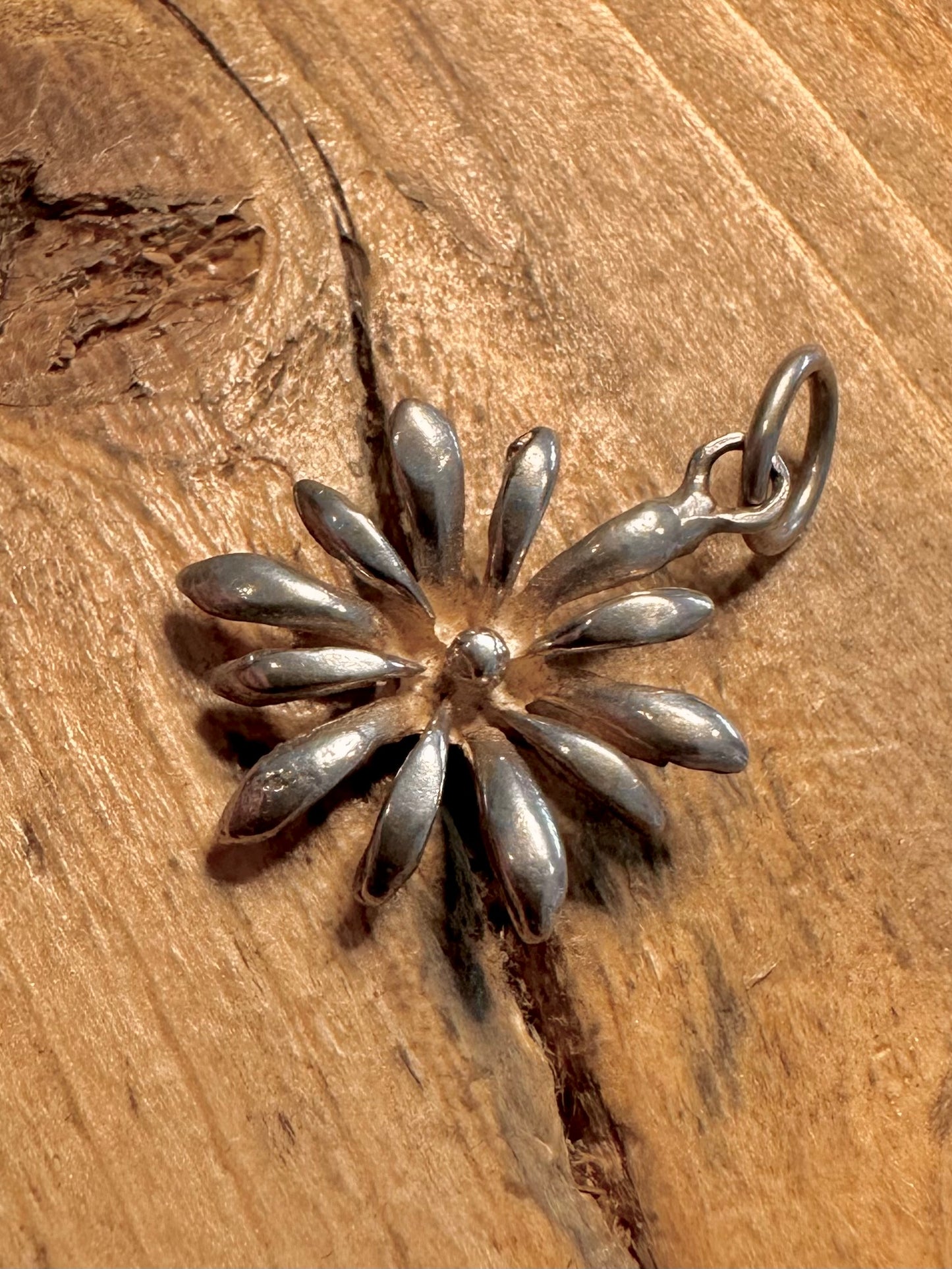 Abstract Flower 925 Silver Pendant