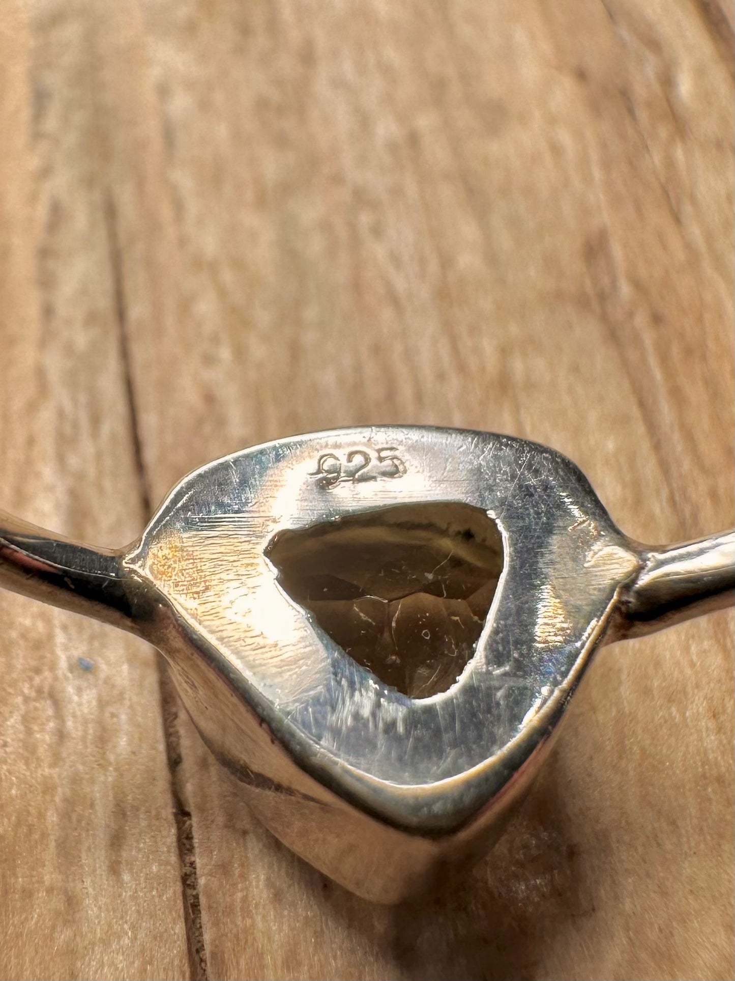 Modern Peridot 925 Sterling Silver Size N1/2 Ring