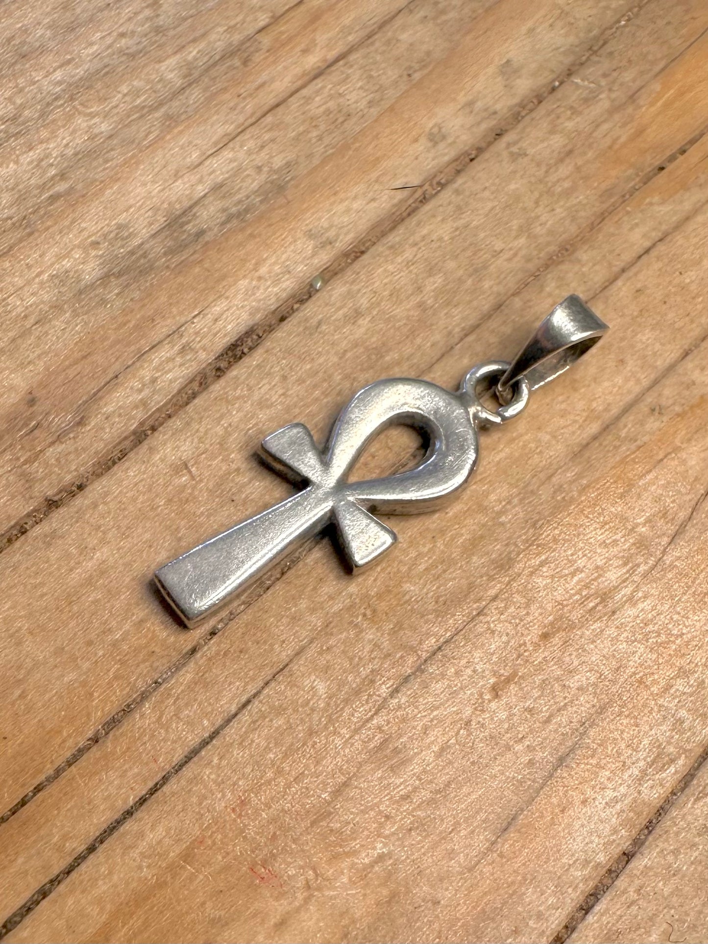 Vintage Ankh Egyptian 925 Silver Pendant