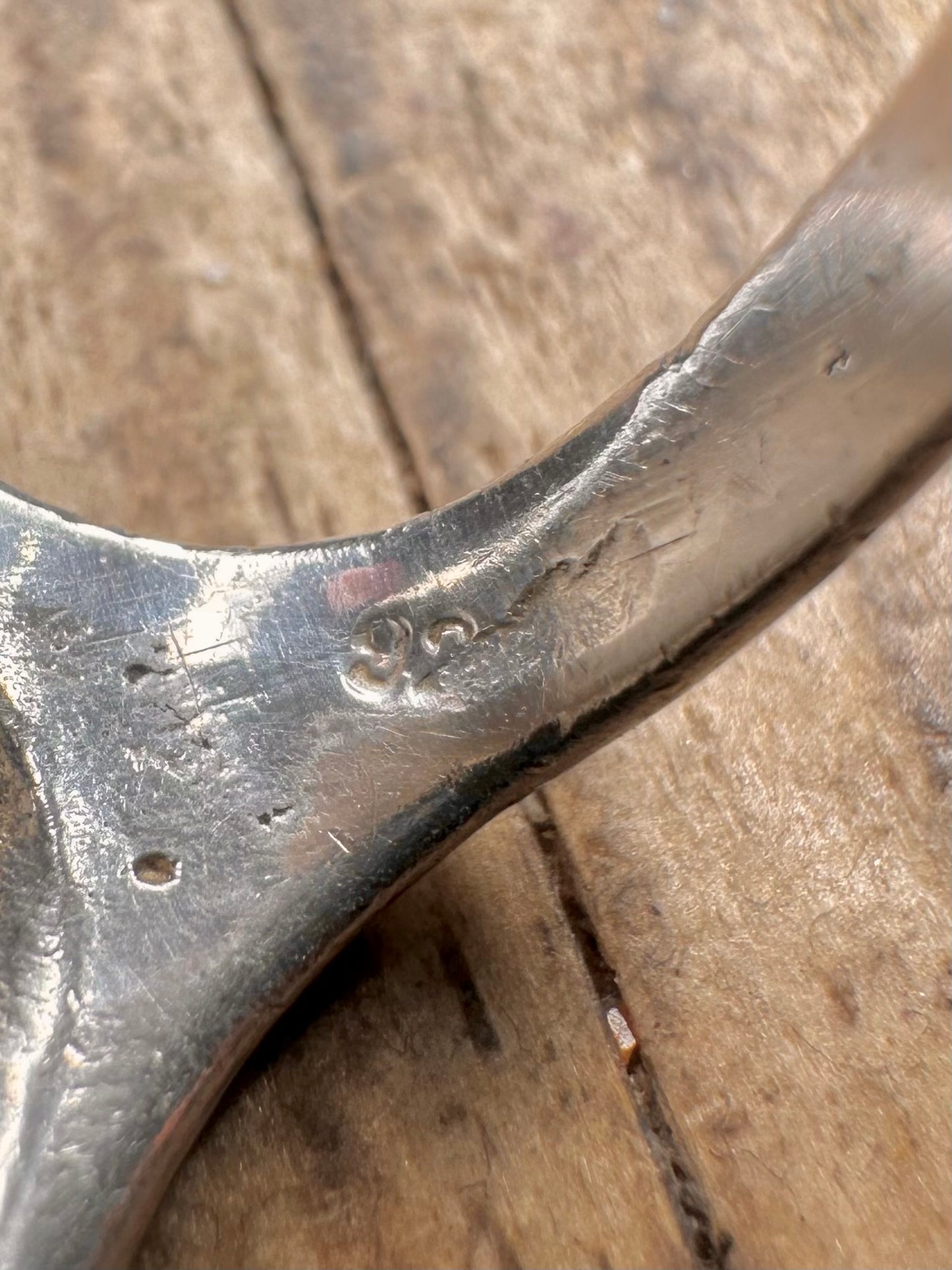 Perlmuttmedaillon mit Scharnier 925er Sterlingsilber Ring Größe N