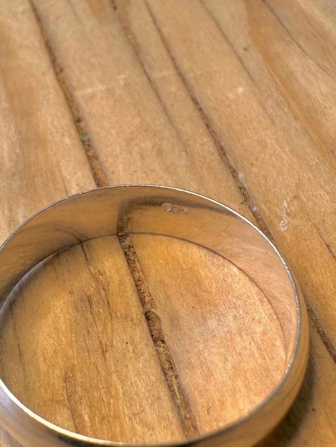 Vintage Band 925 Silver Size Y Ring