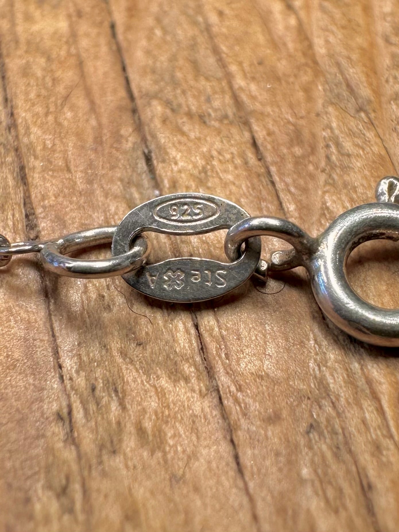 Vintage St Christopher and Chain 925 Sterling Silver 18.9 inch Necklace