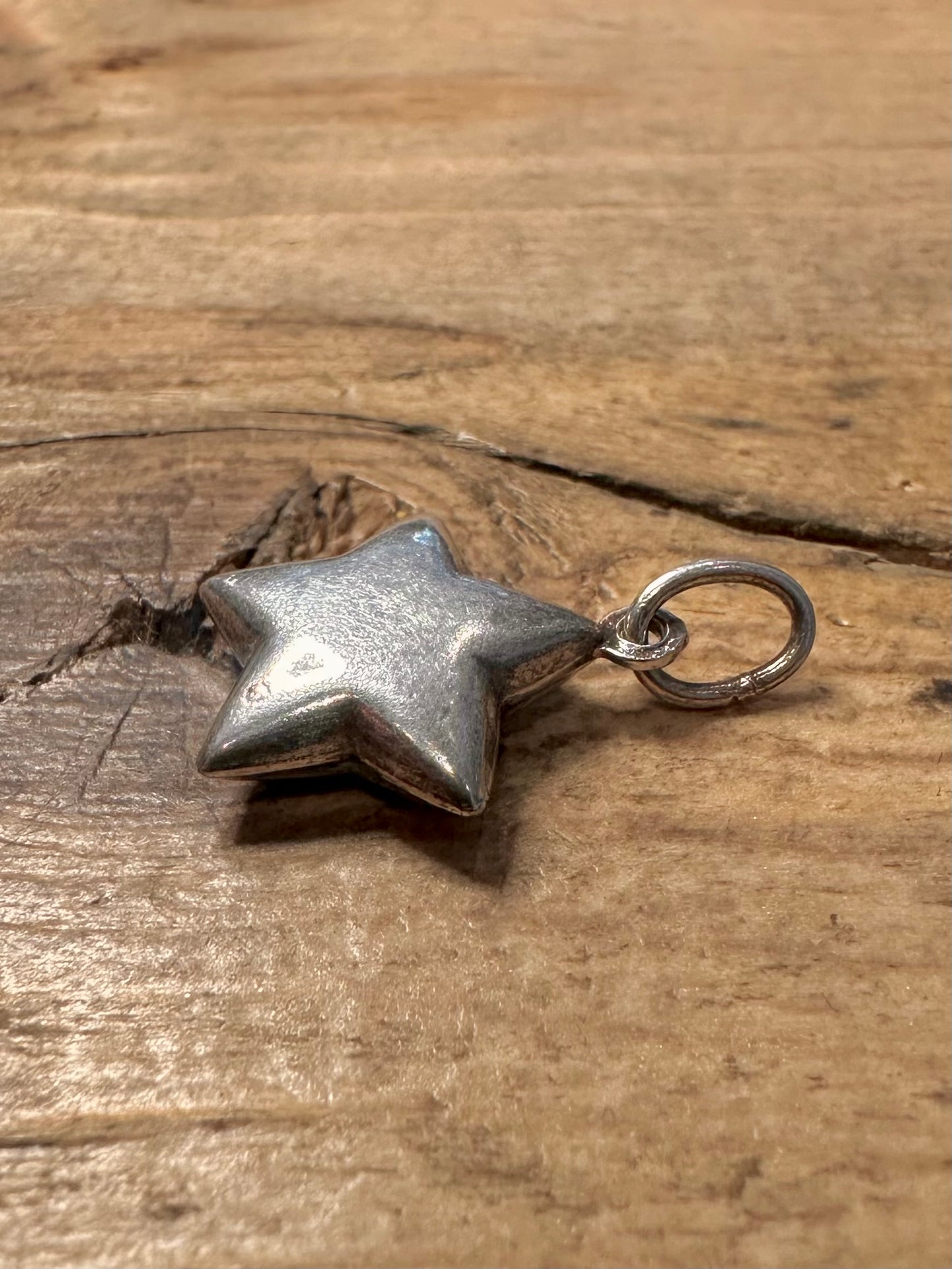 Vintage Puff Star 925 Silver Pendant