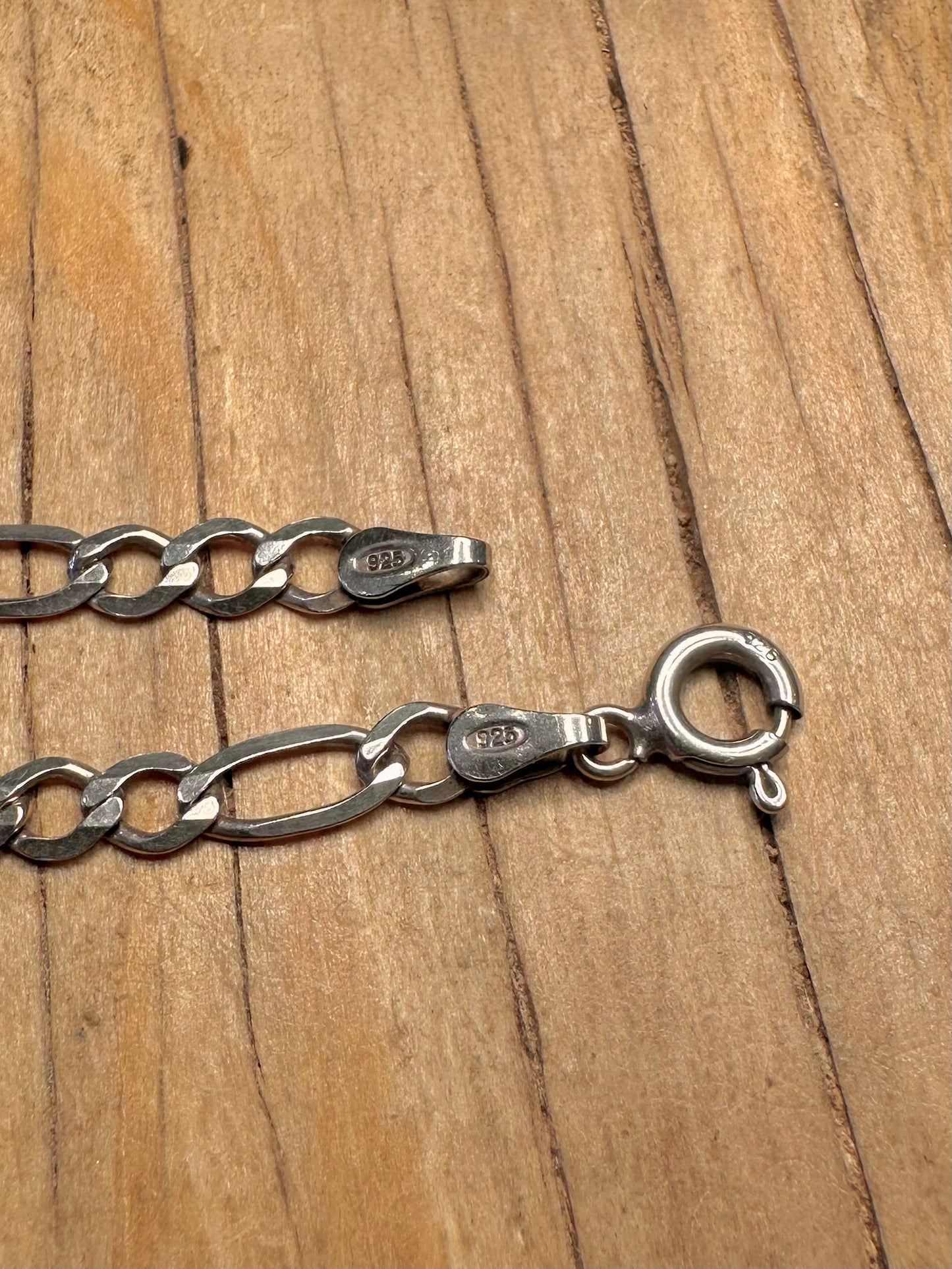 Vintage Figaro Chain 925 Sterling Silver 24.2 inch Necklace