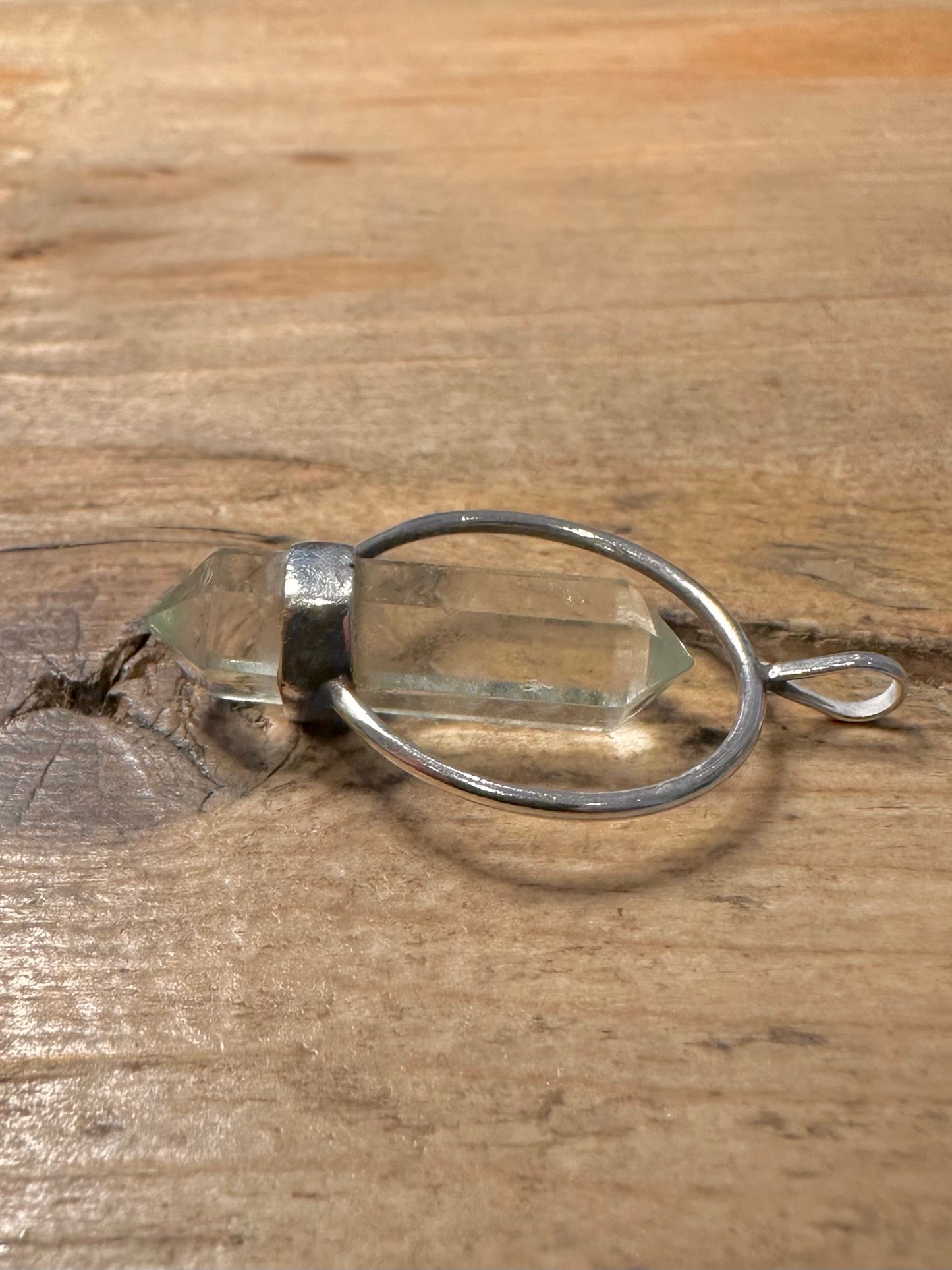 Modern Quarts Circle 925 Silver Pendant