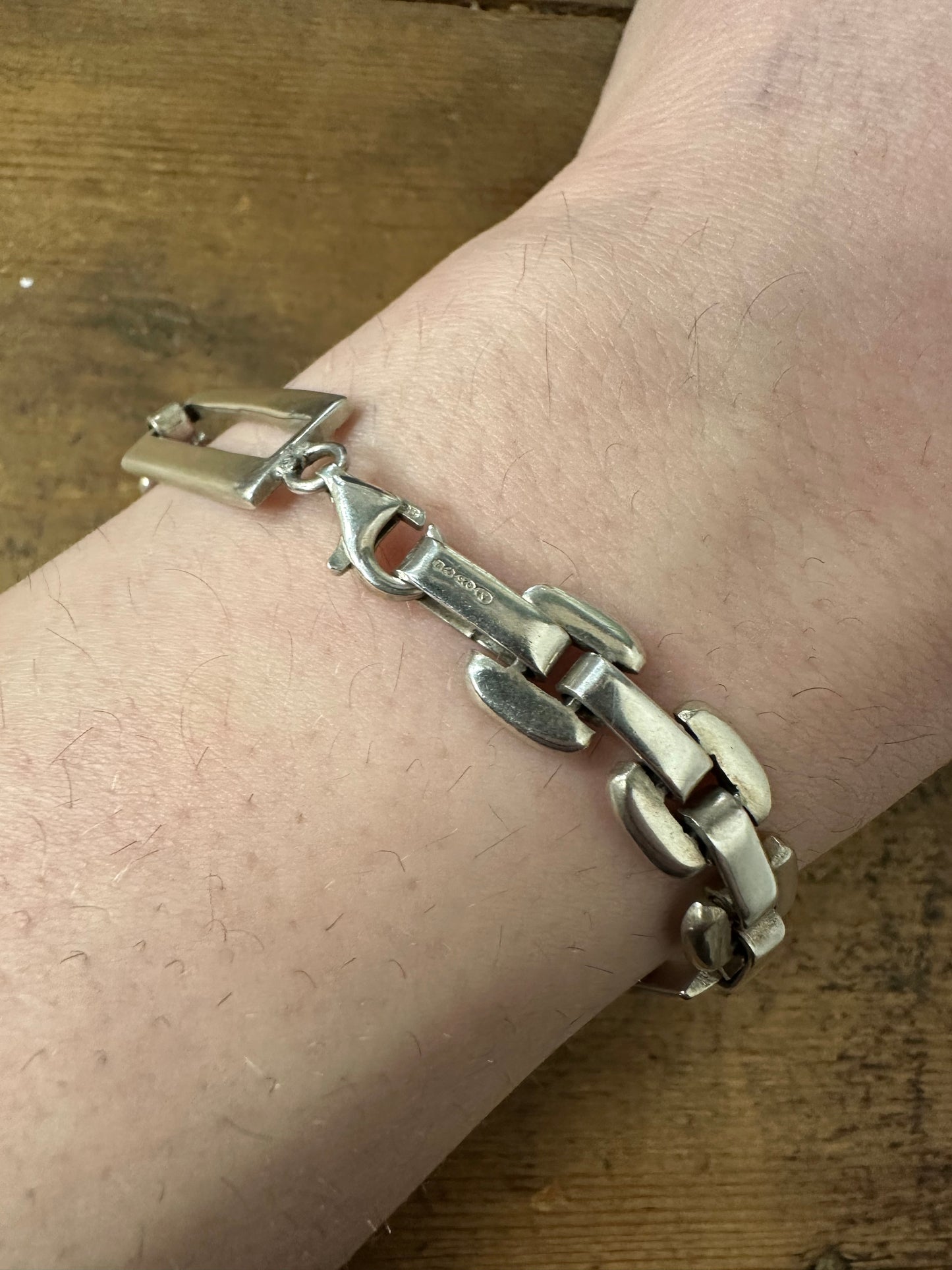 Vintage Unique Link 1995 925 Silver Bracelet