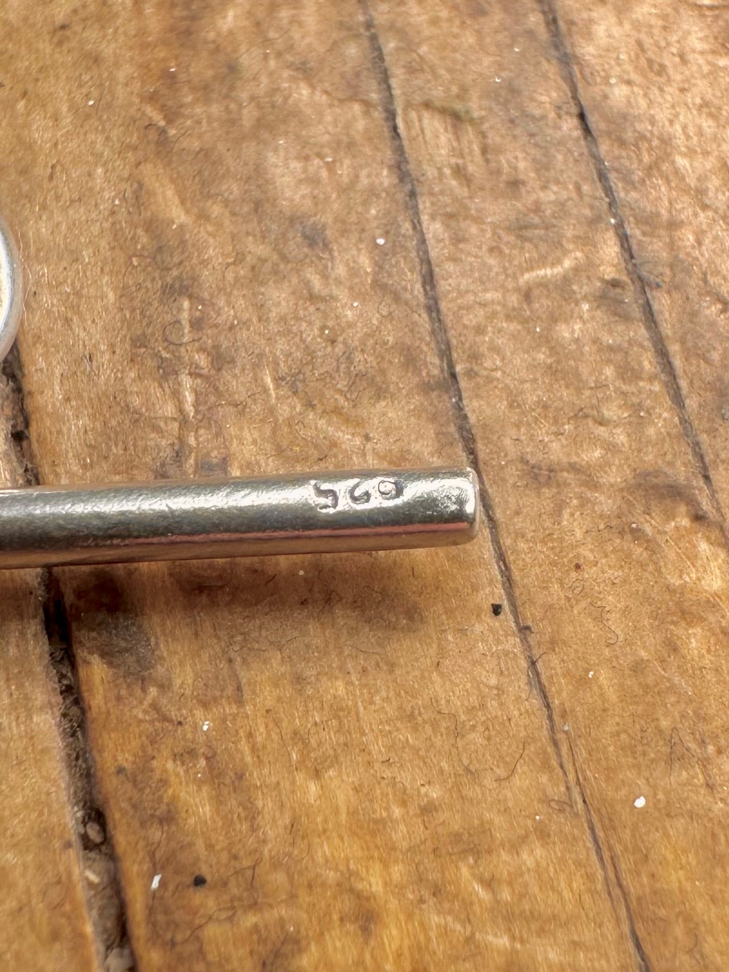 Albert Uhr Trombonenkette und Karabinerverschluss mit T-Steg 925er Sterlingsilber 7,3 Zoll Armband