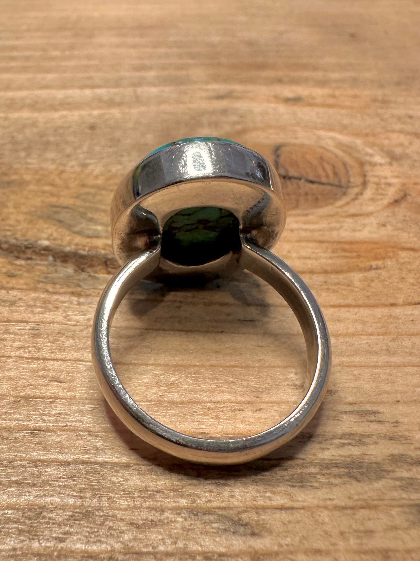 Vintage Natural Turquoise 925 Silver Size N1/2 Ring