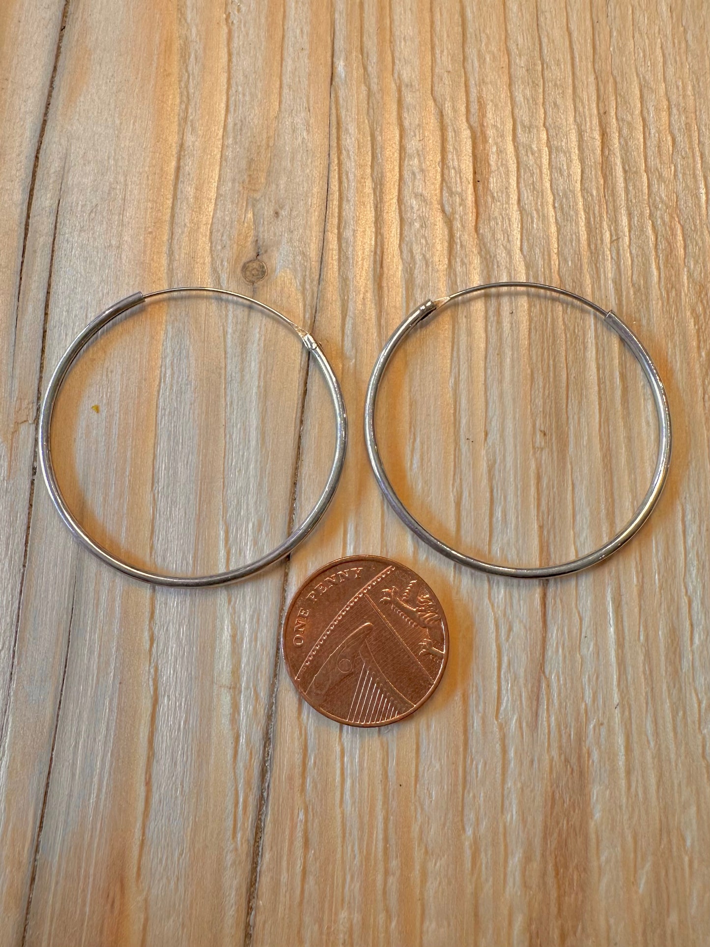 Vintage Hoops 925 Silver Earrings