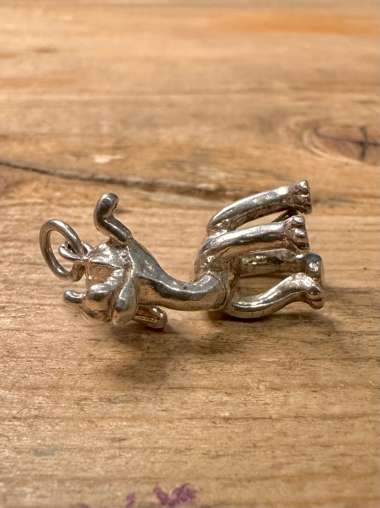 Vintage Pluto Moving Head Dog 925 Silver Pendant