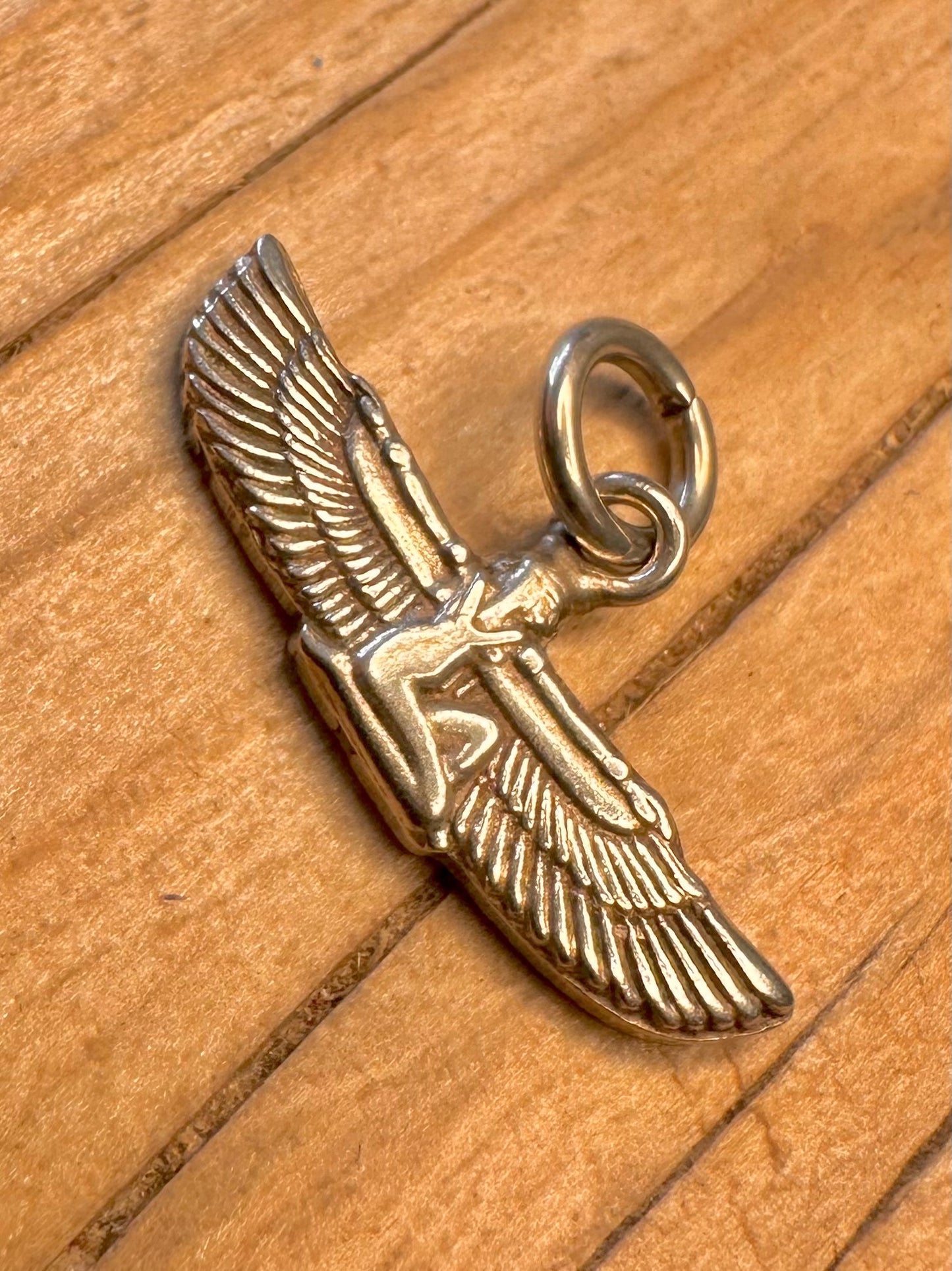 Vintage Egyptian Goddess Isis 925 Sterling Silver Pendant