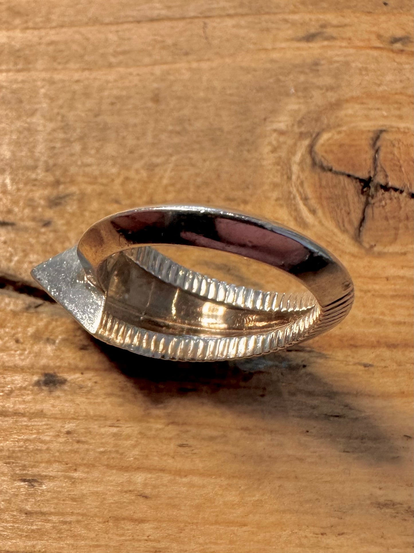 Abstract Swirl 925 Silver Size O Ring