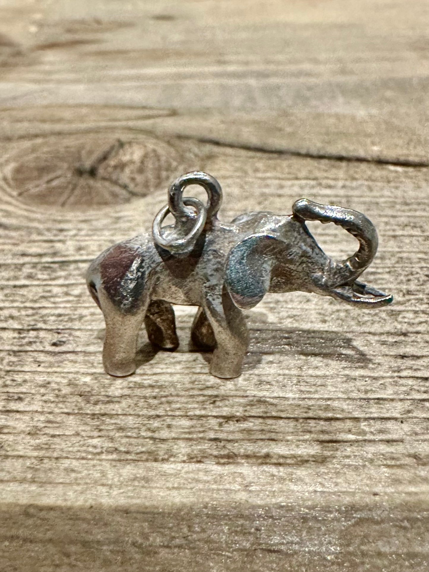 Vintage Elephant Solid 925 Silver Pendant