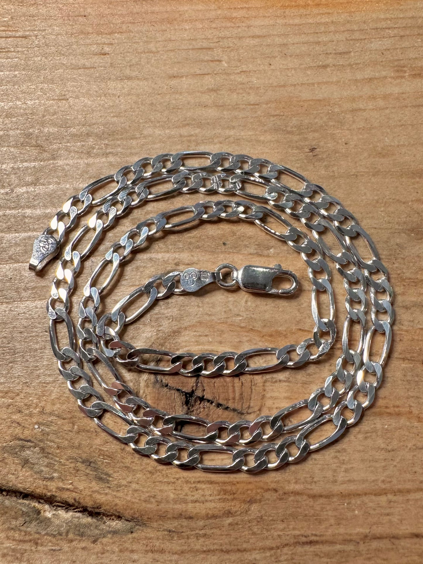 Vintage Figaro Italy 925 Silver 18 inch Necklace